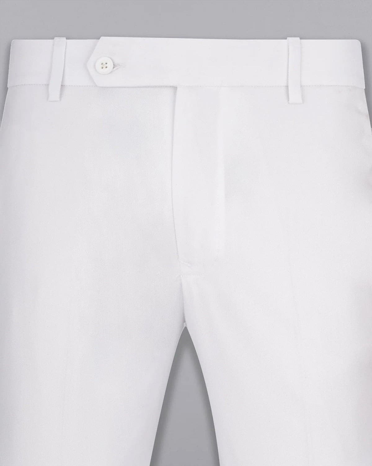 Bright White Normal Fit Pant For Men
