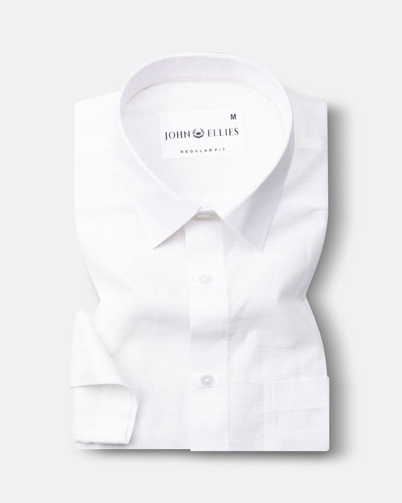 Viol Africain Premium White Linen Short Sleeve Shirt