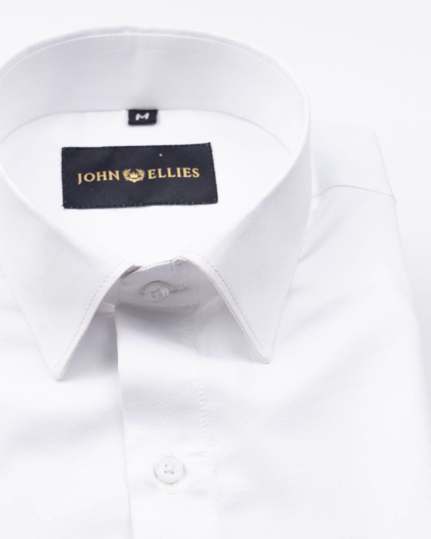 Alykaso White Wrinkle Free Cotton Shirt