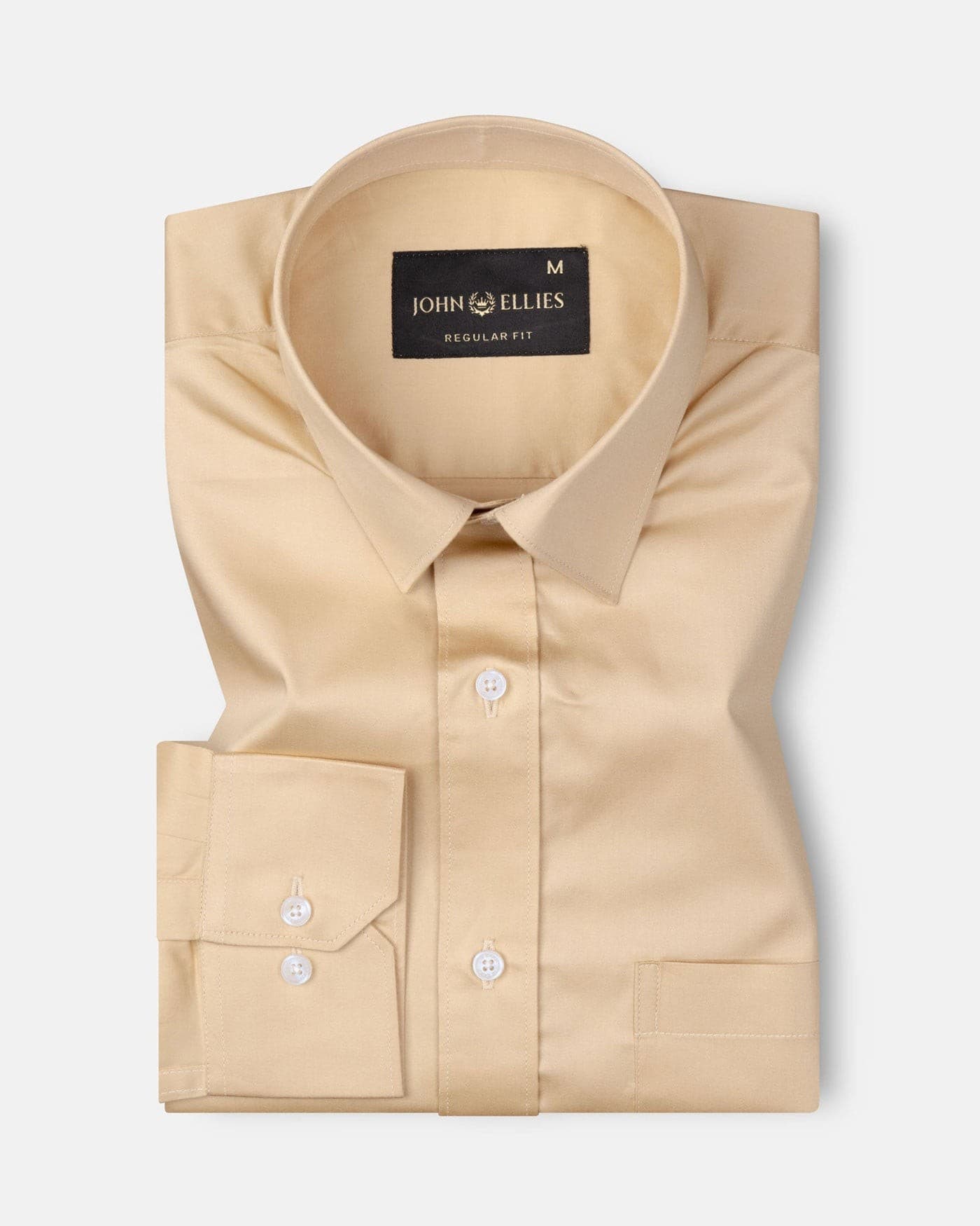 Frendix Sand Front Placket Giza Cotton Shirt