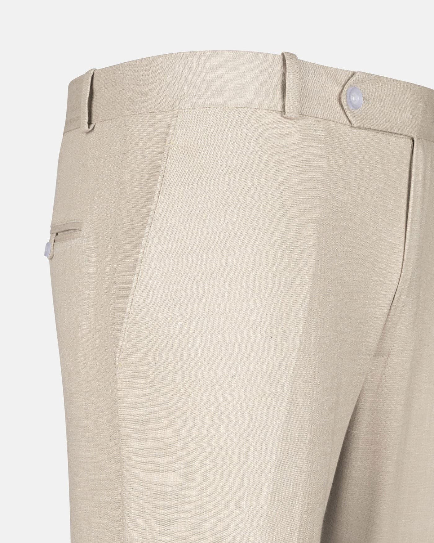 Zalix Cream Linen Formal Pant