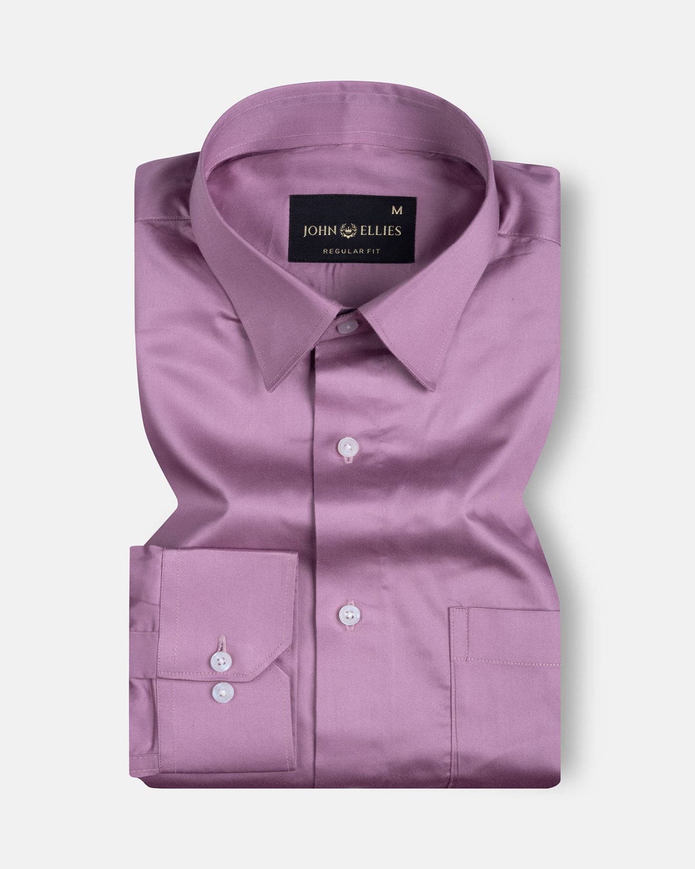 Rostin Magenta Hidden Button Down Giza Cotton Shirt