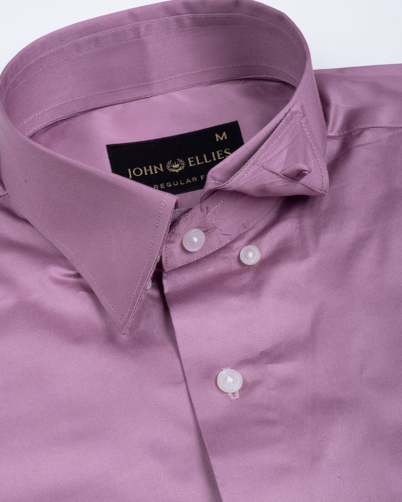 Rostin Magenta Hidden Button Down Giza Cotton Shirt