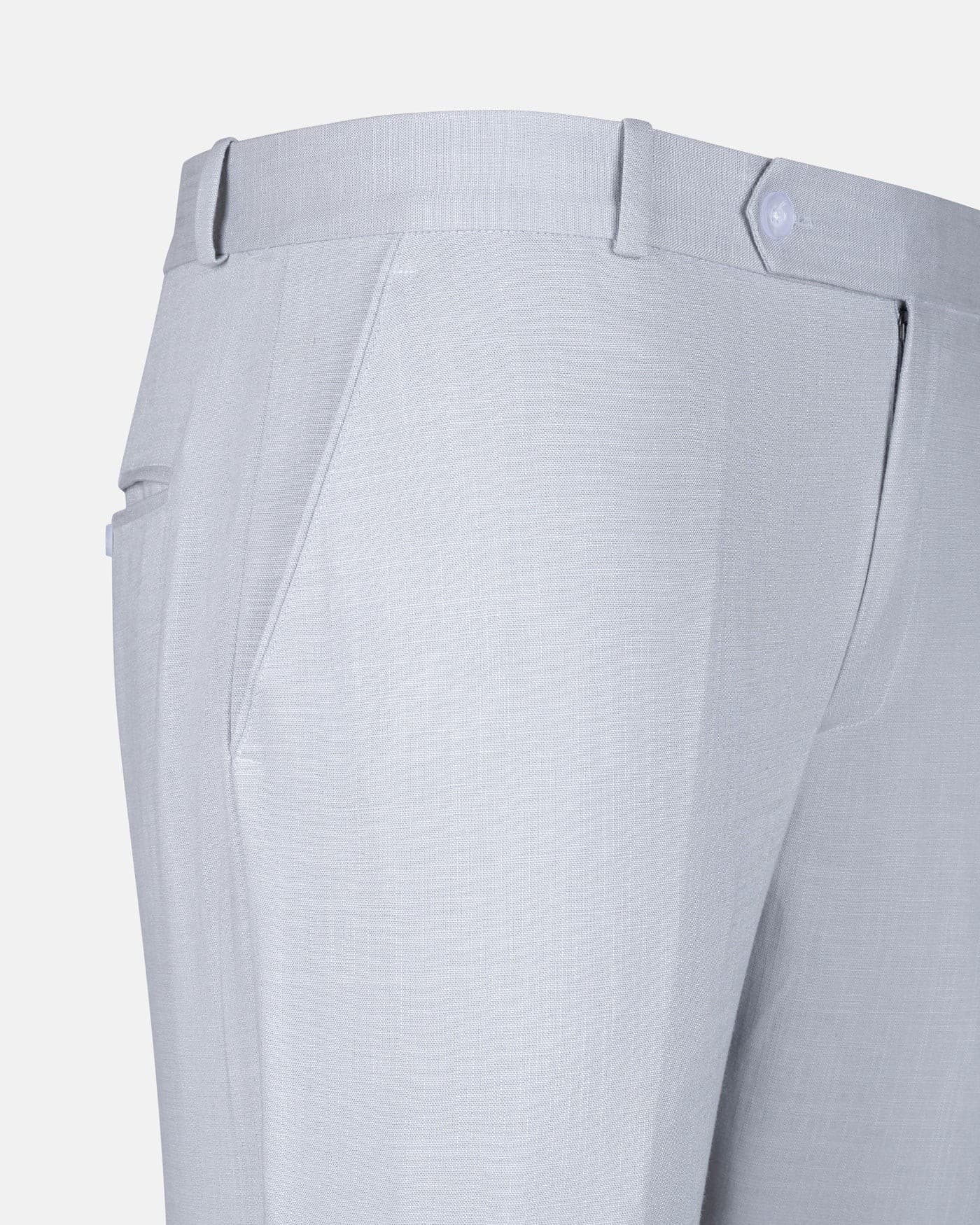 Zalix Silver Linen Formal Pant