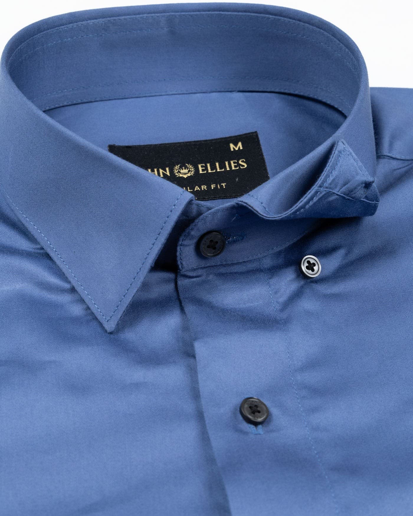 Rostin Grey Hidden Button Down Giza Cotton Shirt
