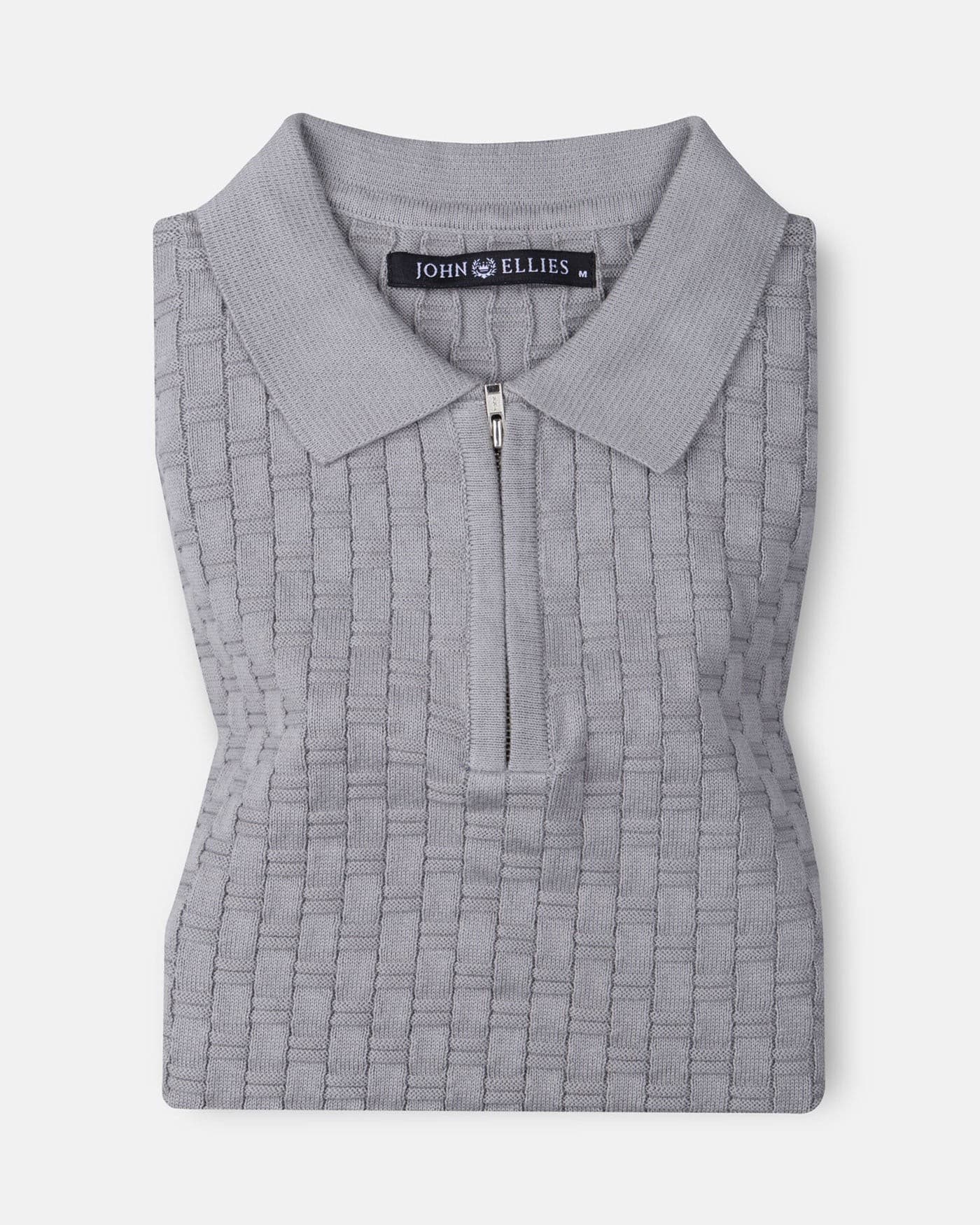 Modro Silver Cotton Polo T-Shirt