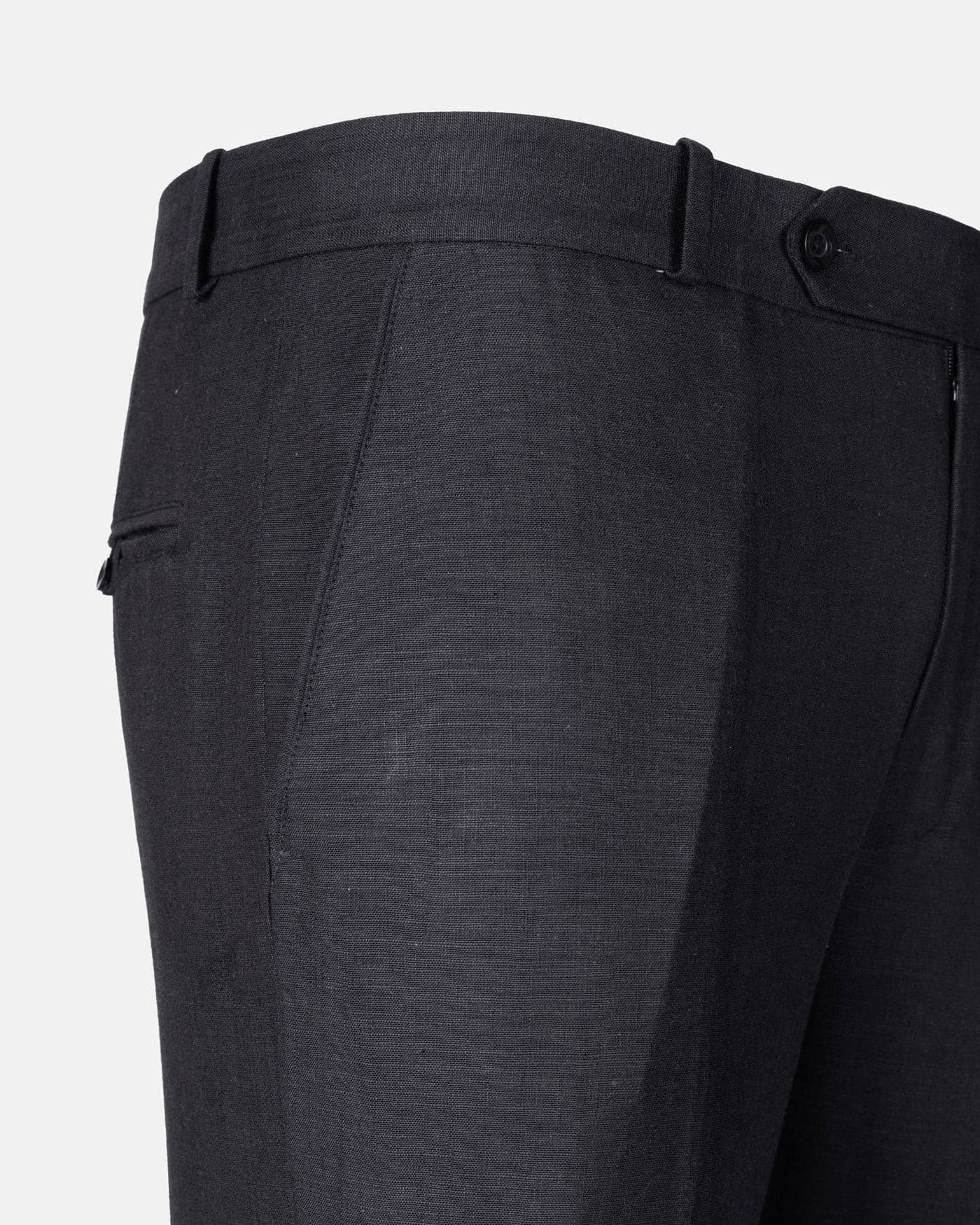 Zalix Black Linen Formal Pant