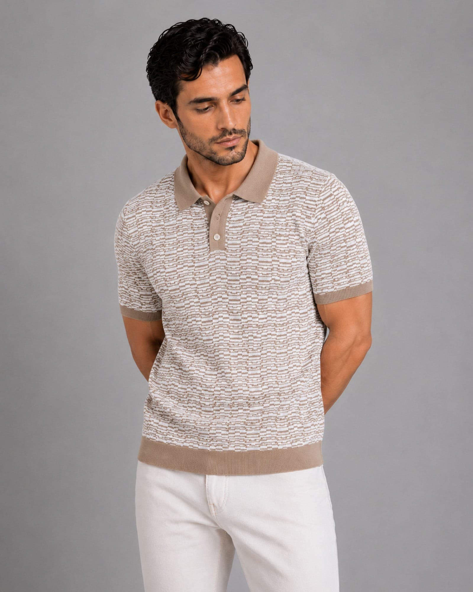Lustra Cream Cotton Polo T-Shirt