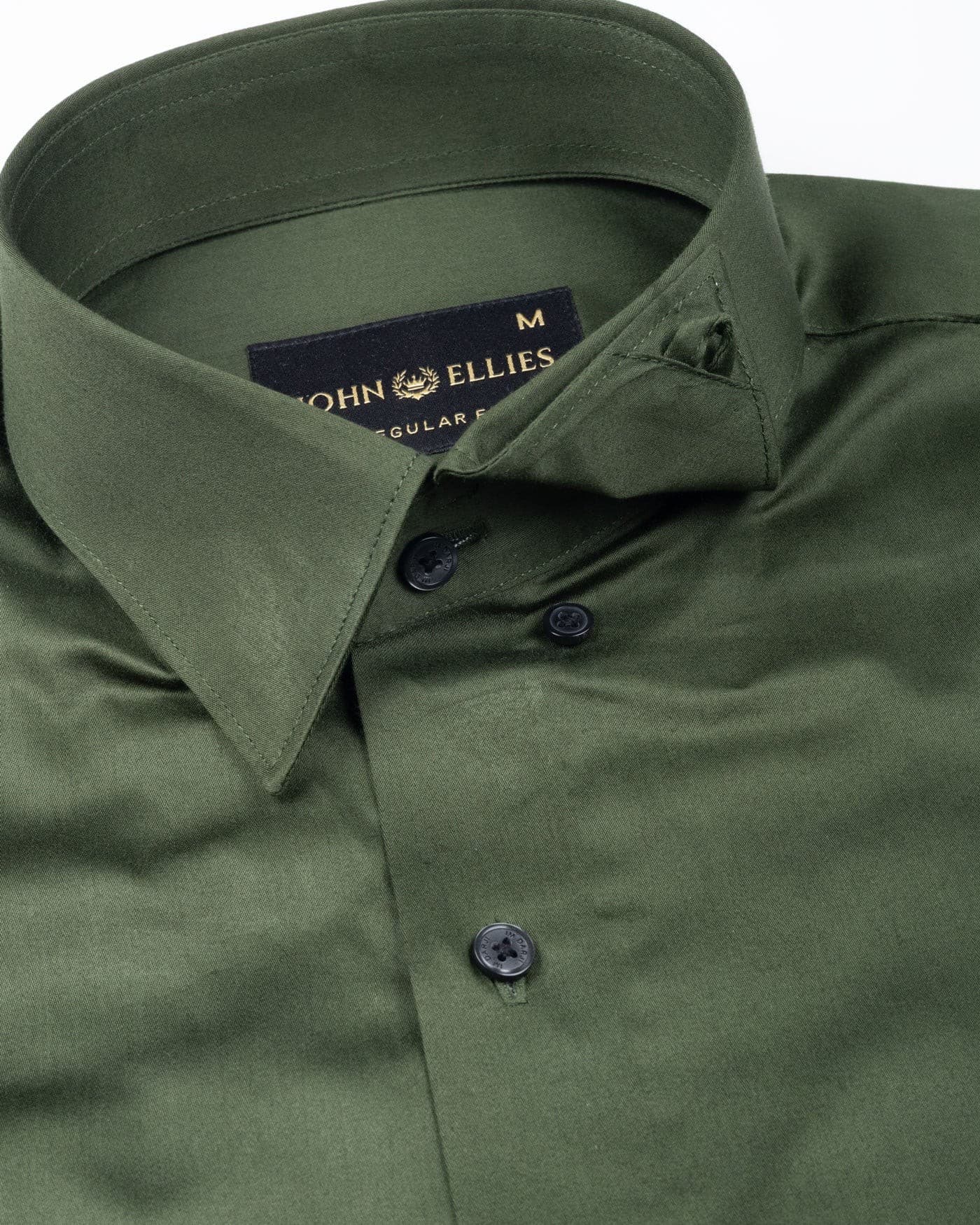 Rostin Green Hidden Button Down Giza Cotton Shirt