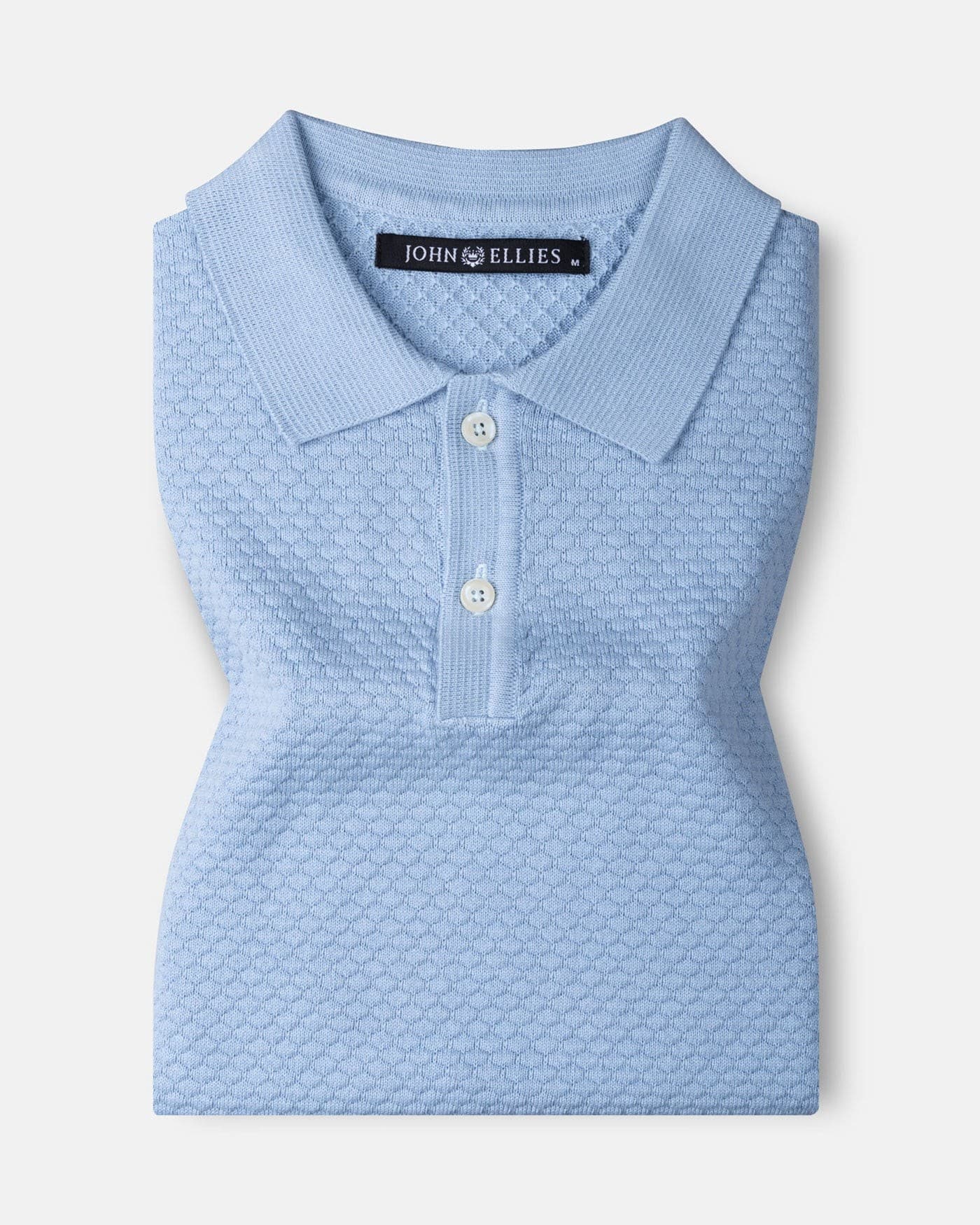 Emereld Sky Blue Cotton Polo T-Shirt