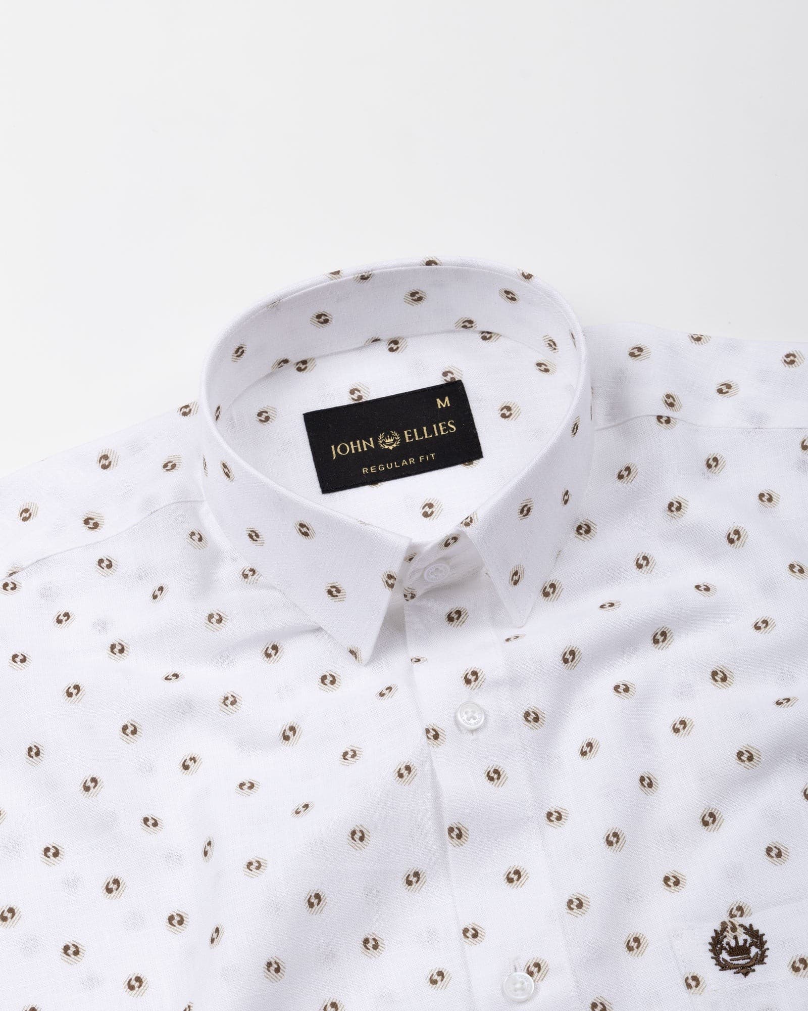 Zyro Yellow Luxurious Linen Printed Shirt