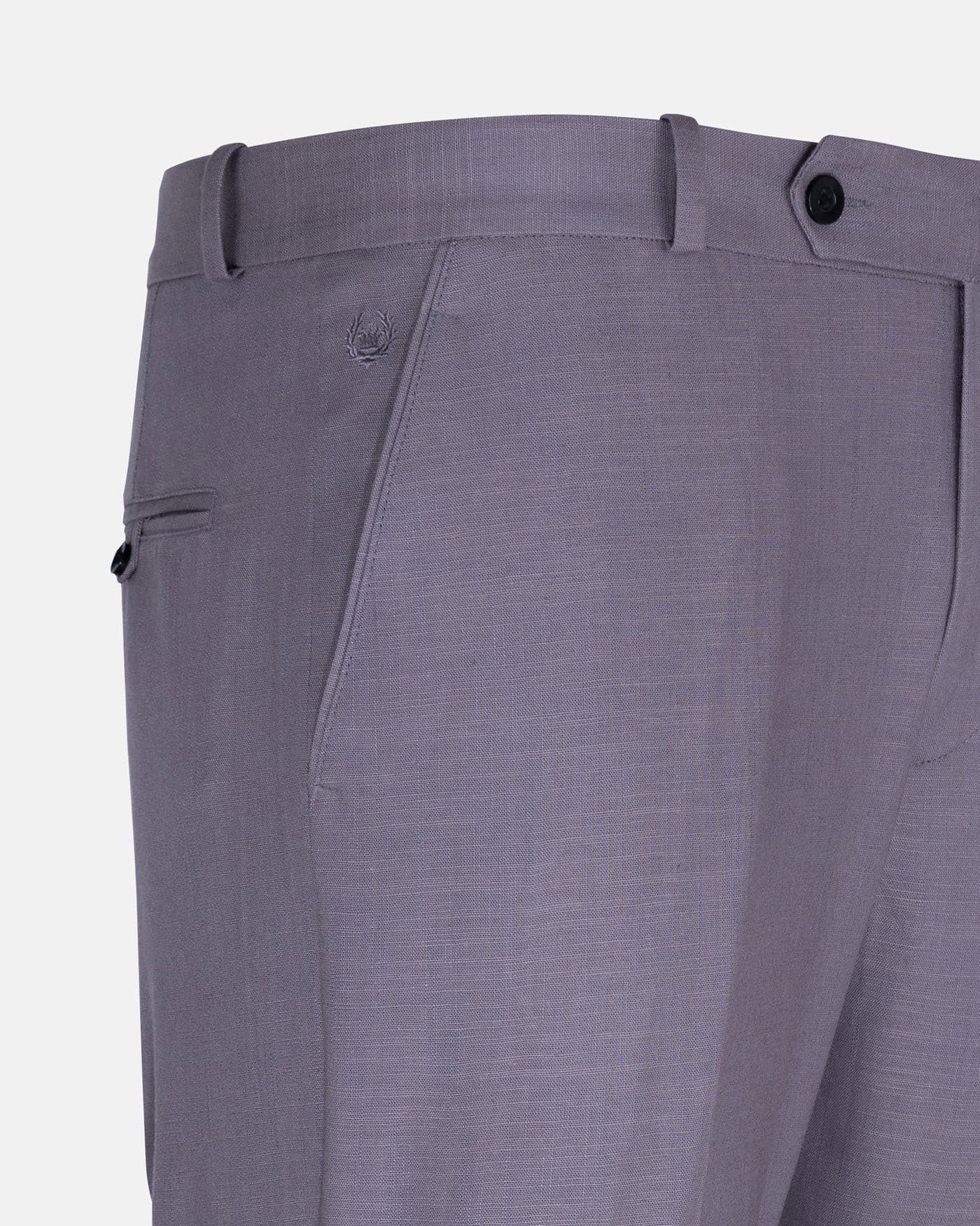 Zalix Purple Linen Formal Pant