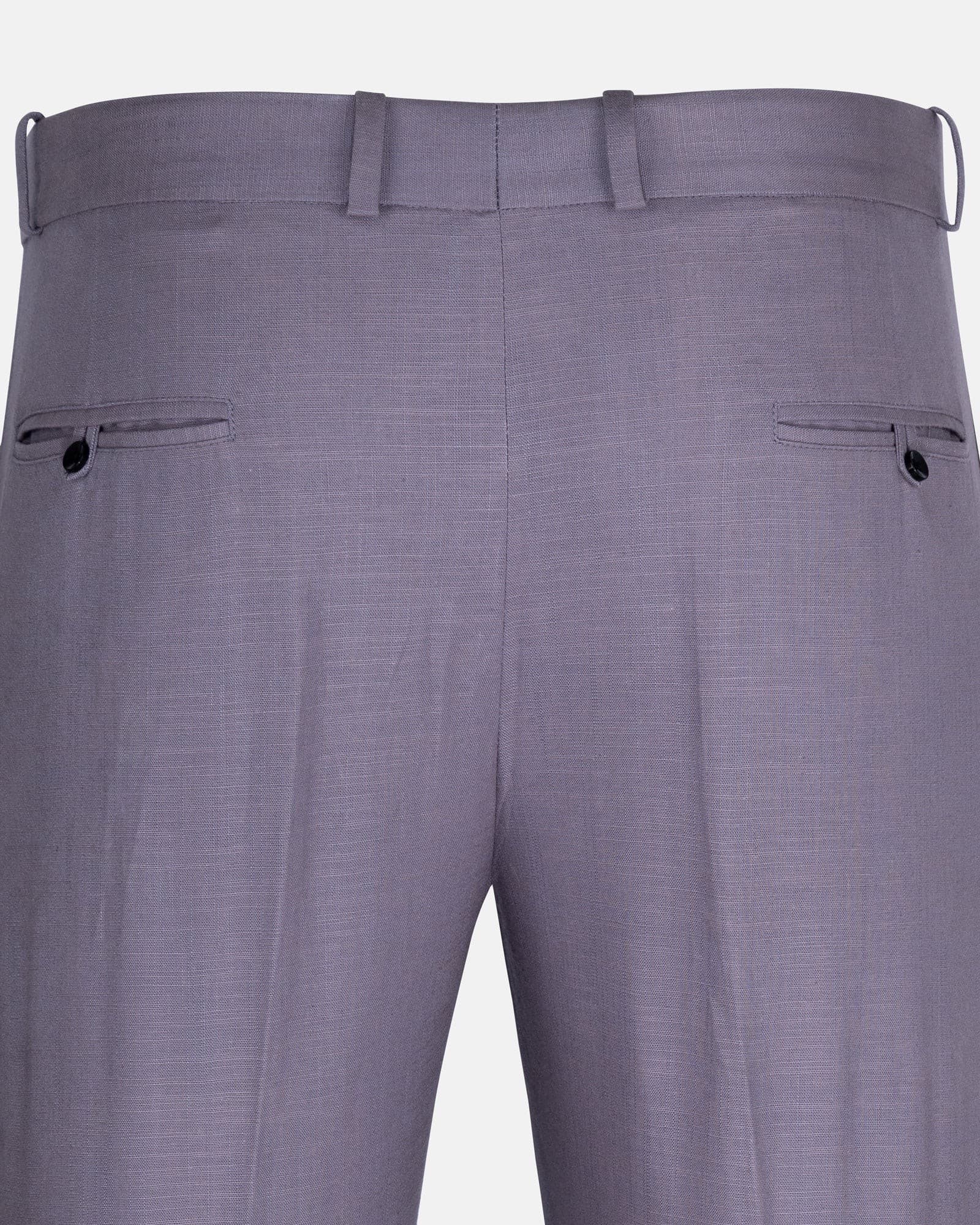 Zalix Purple Linen Formal Pant