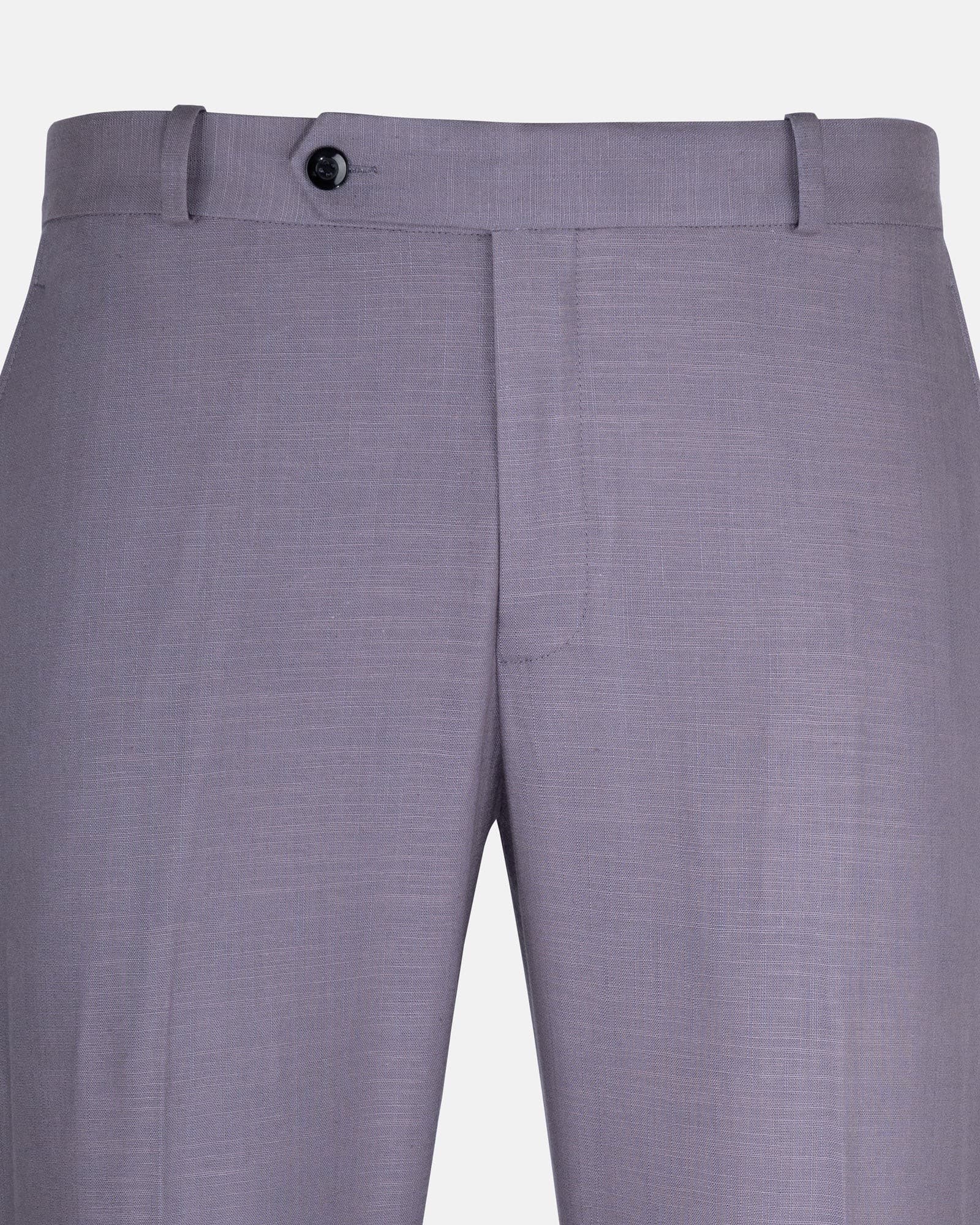 Zalix Purple Linen Formal Pant