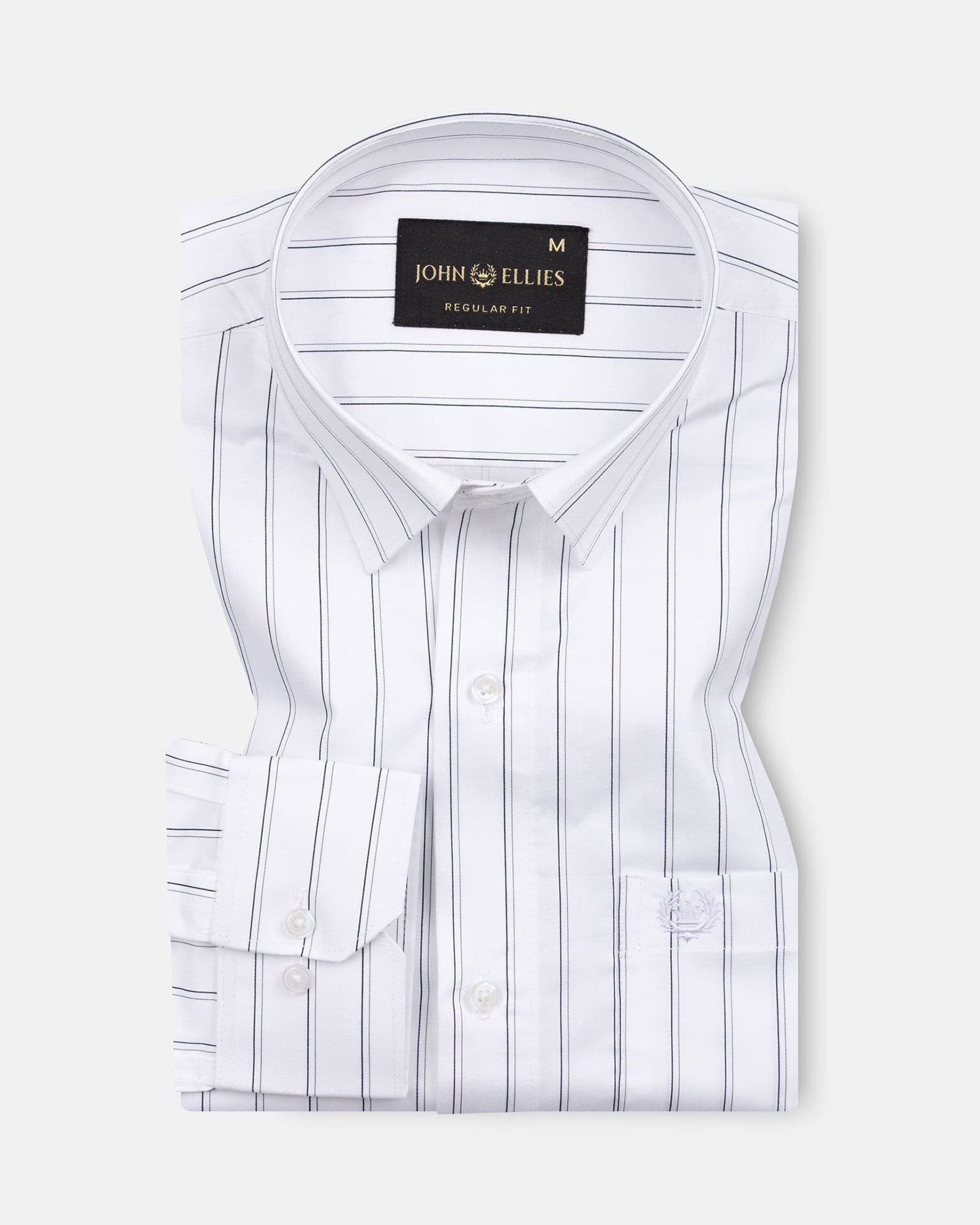 Gavin White Stripe Cotton Shirt