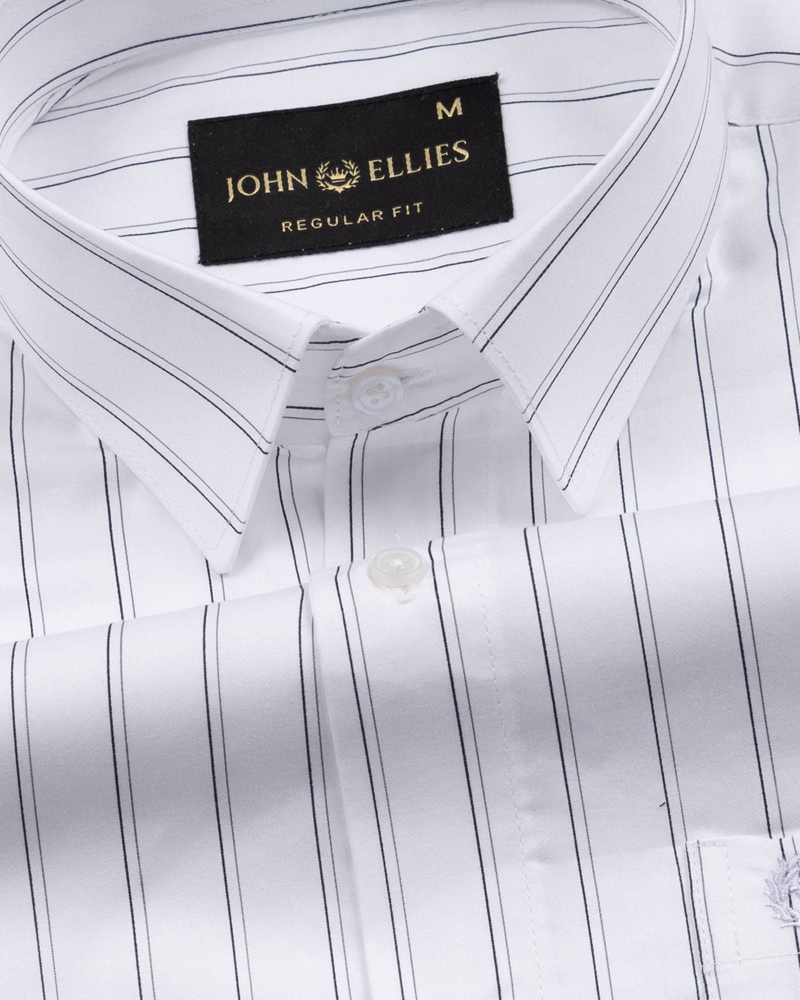 Gavin White Stripe Cotton Shirt