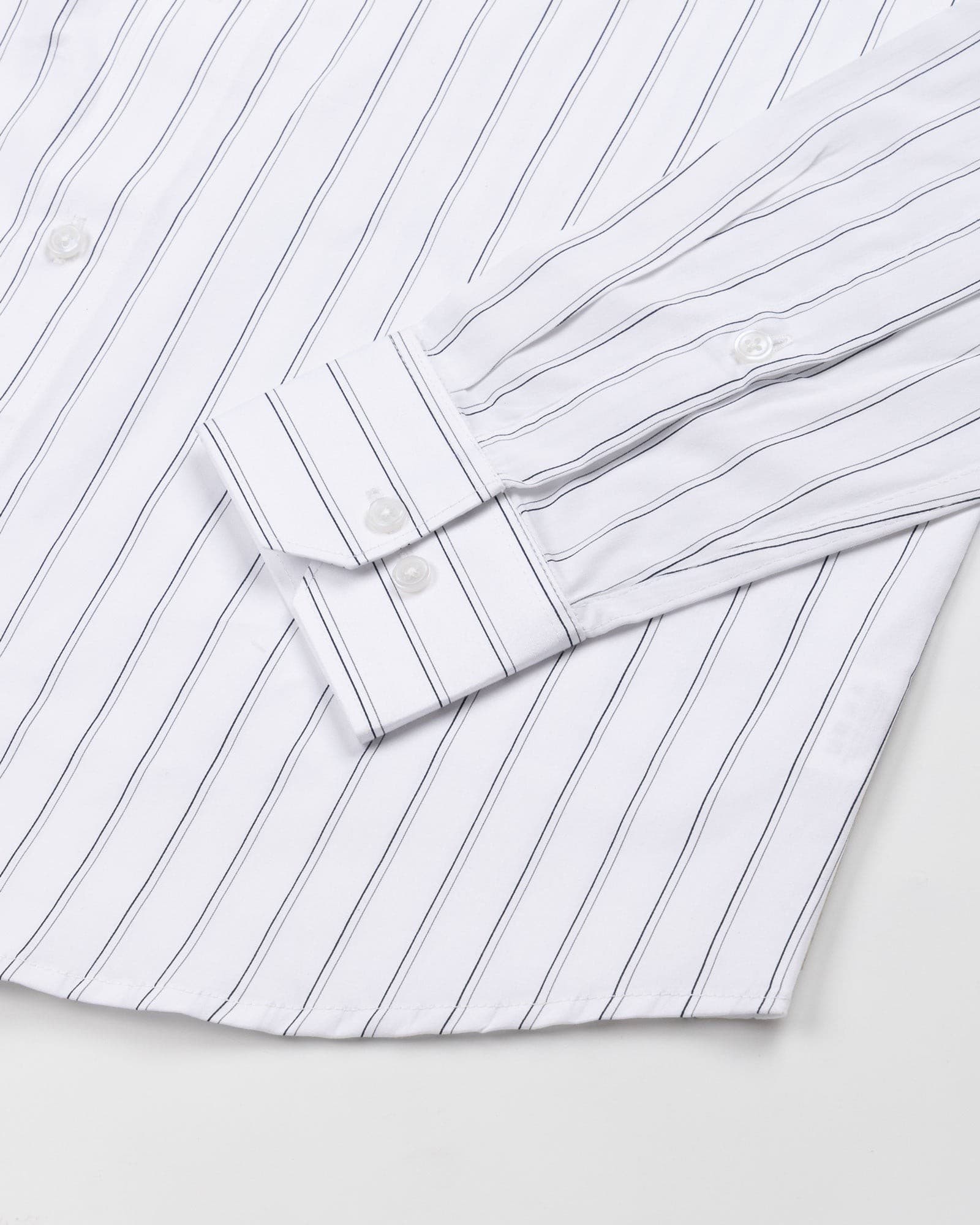 Gavin White Stripe Cotton Shirt