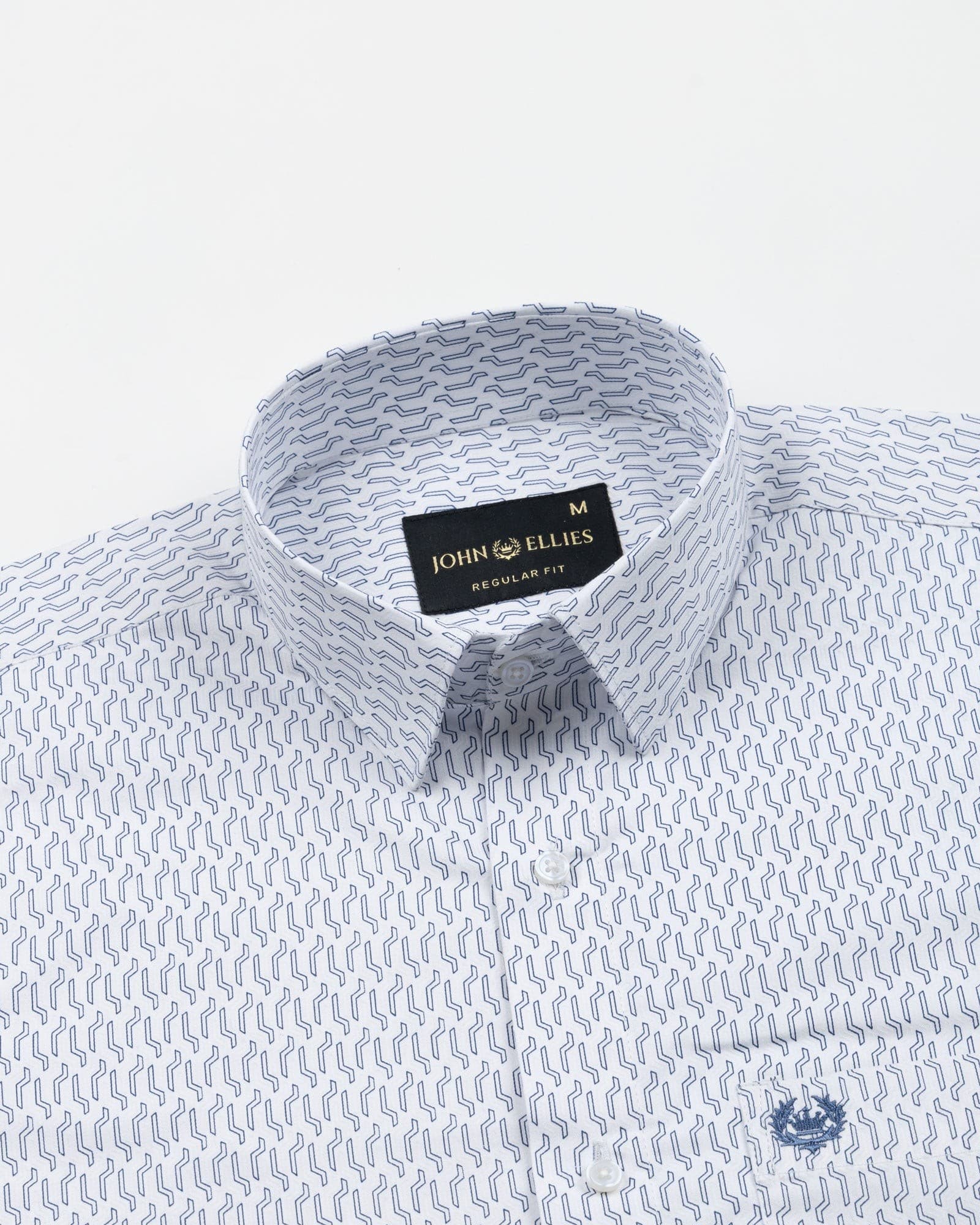Meirox Blue Cotton Printed Shirt