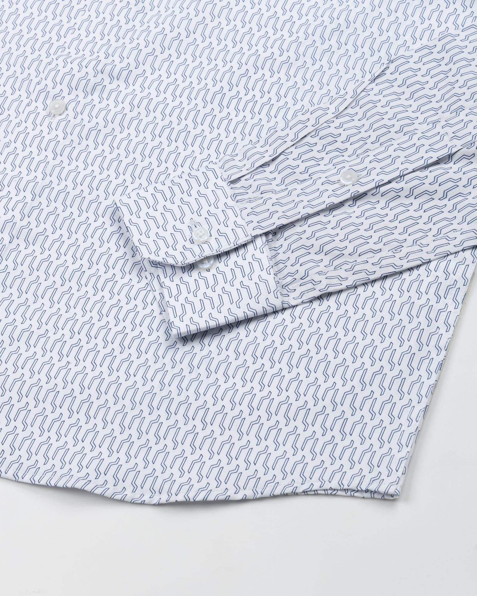 Meirox Blue Cotton Printed Shirt