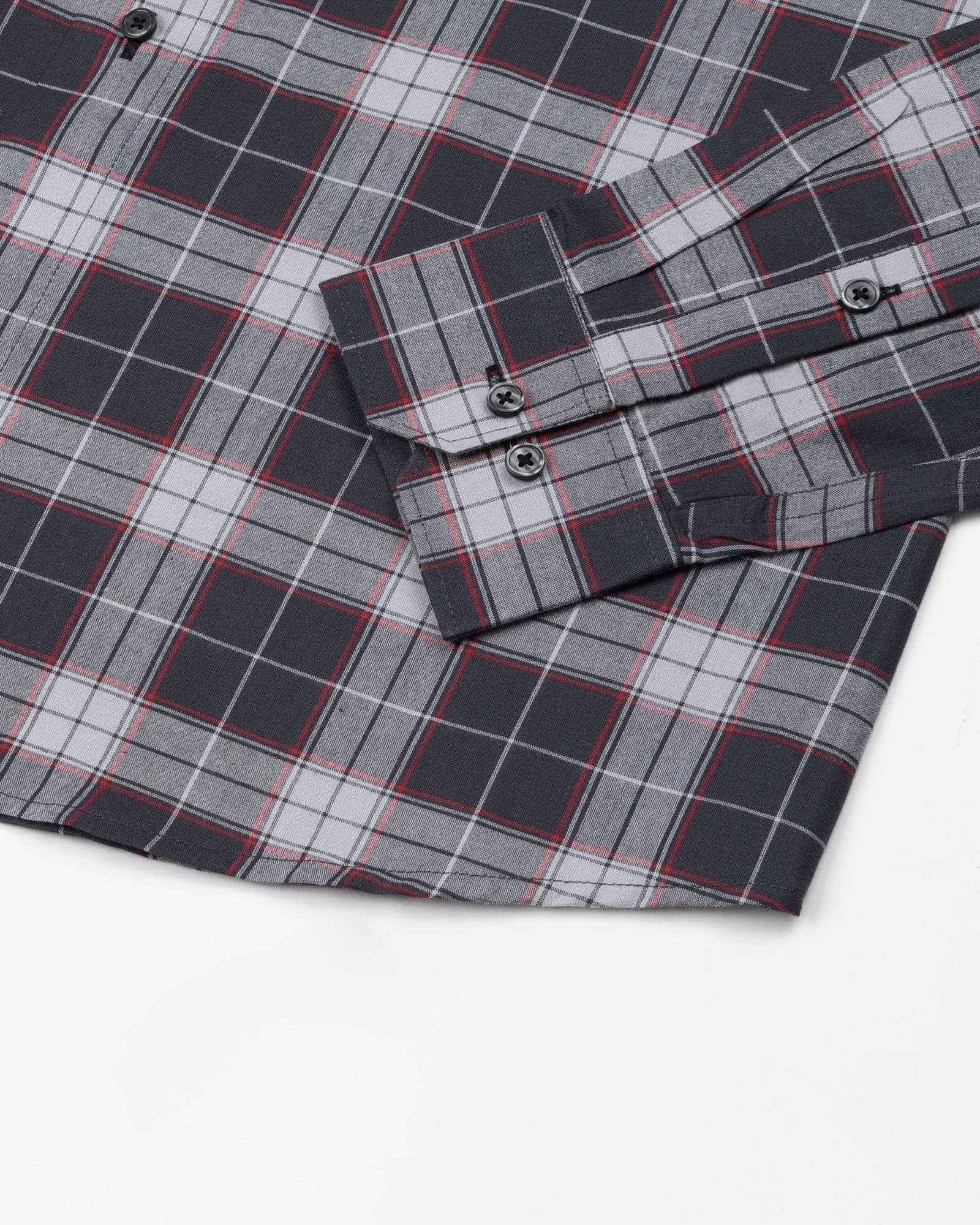 Wren Charcoal Grey Check Cotton Shirt