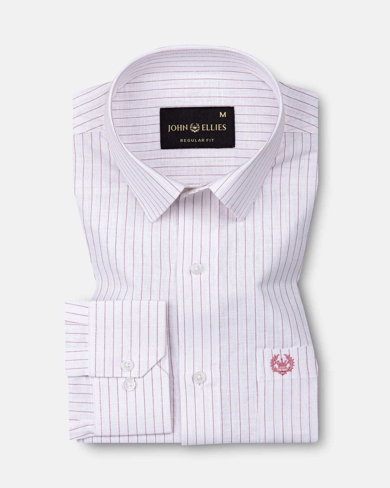 Solak Maroon Stripe Linen Shirt