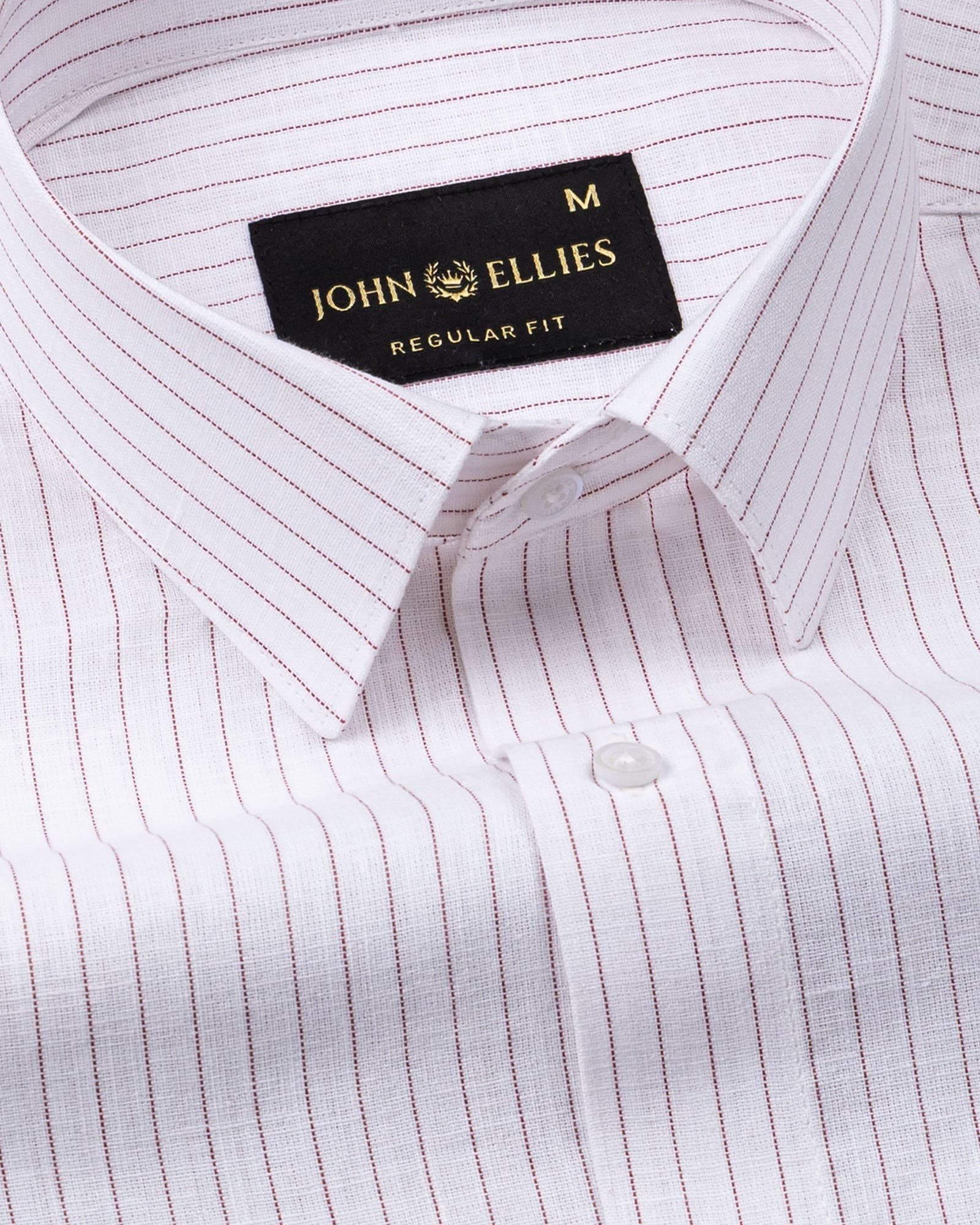 Solak Maroon Stripe Linen Shirt