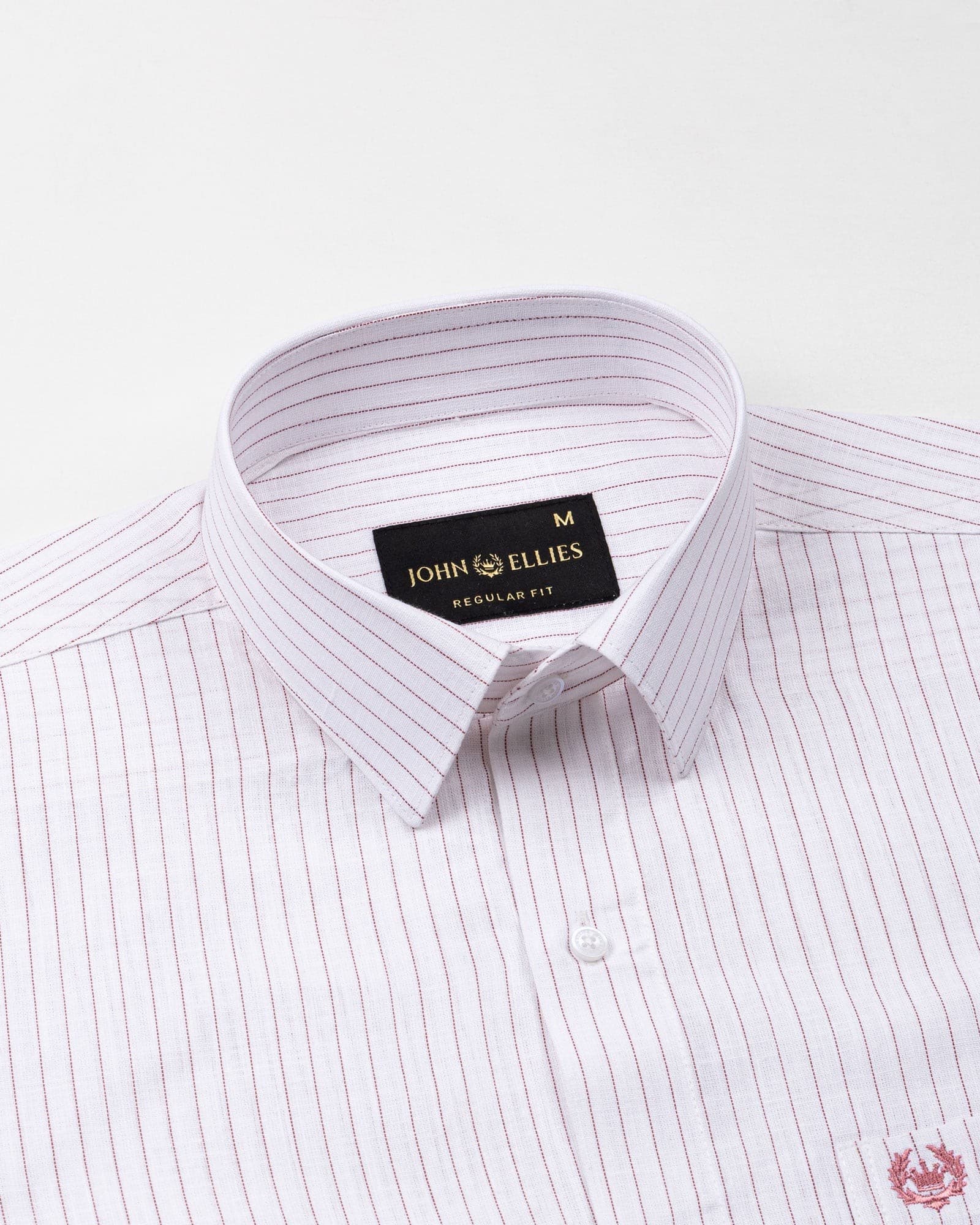 Solak Maroon Stripe Linen Shirt