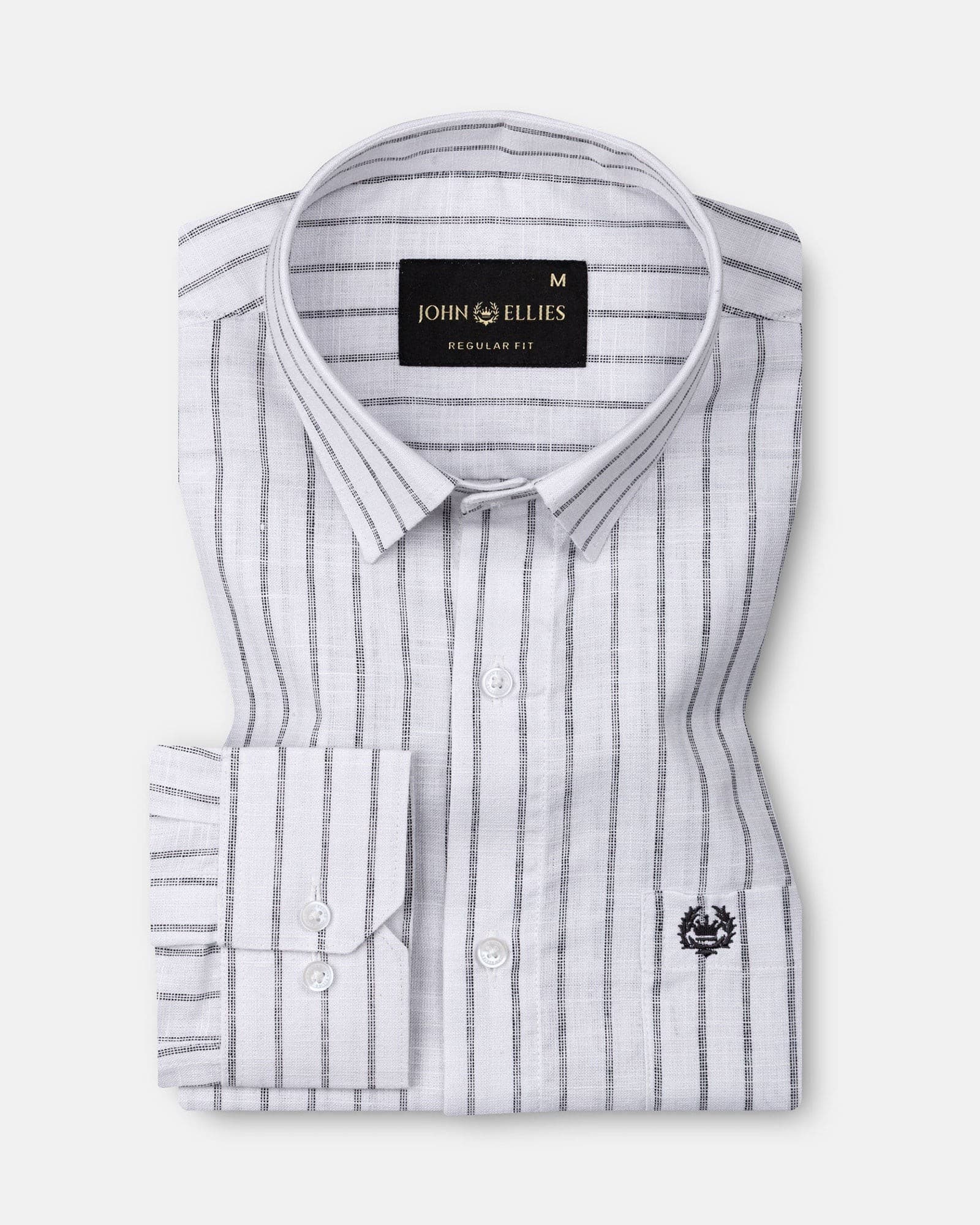 Miles Black Stripe Linen Shirt