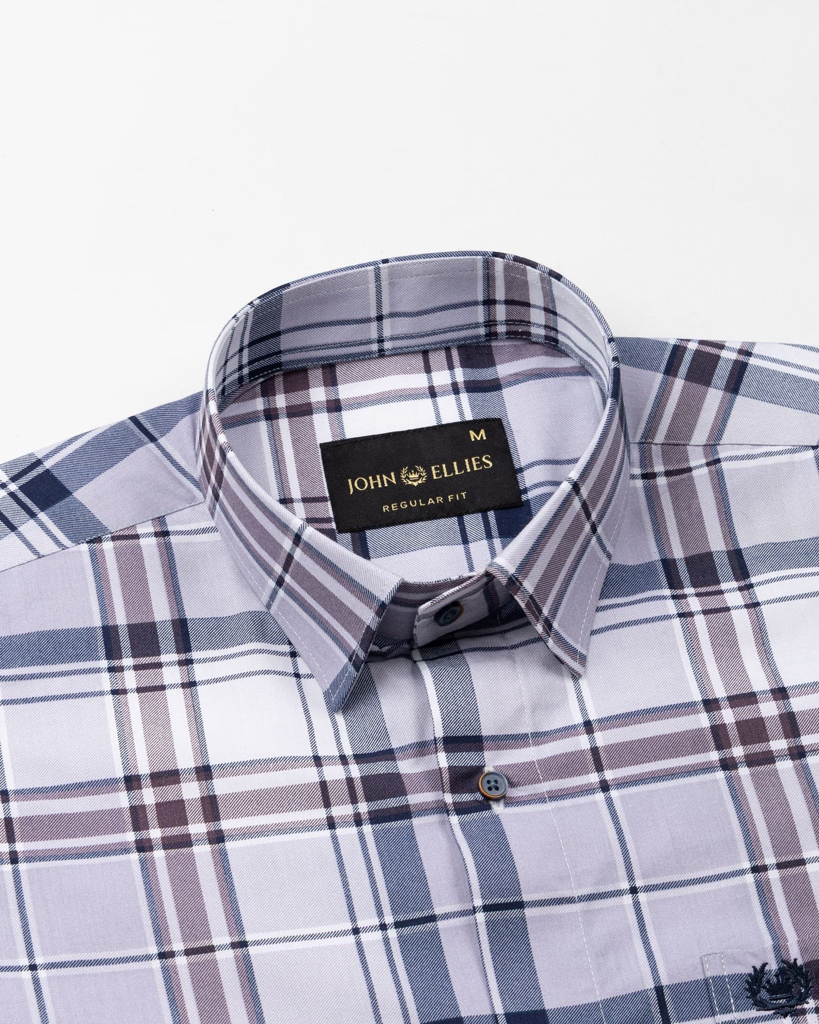 Gogh Purple Check Cotton Shirt