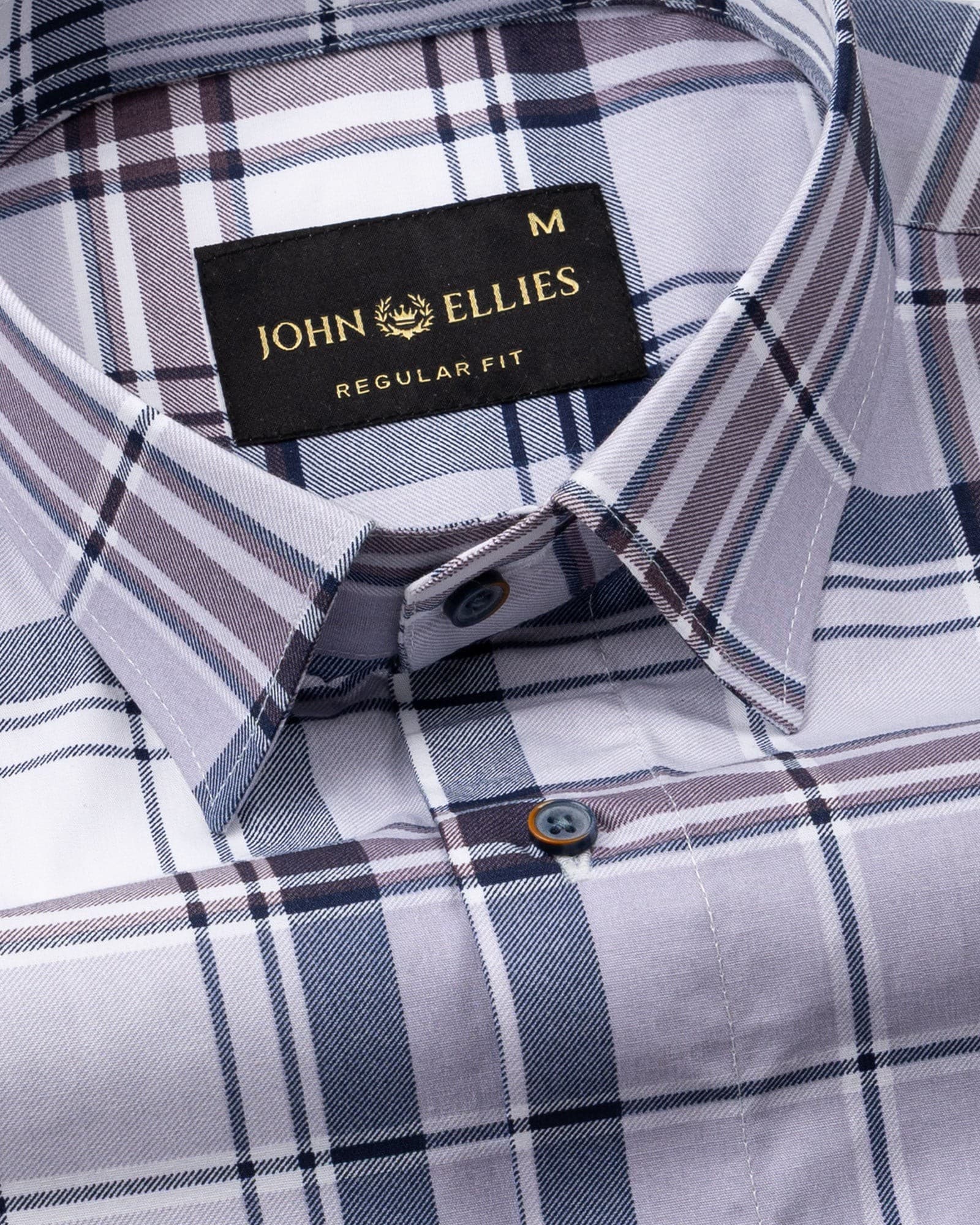Gogh Purple Check Cotton Shirt