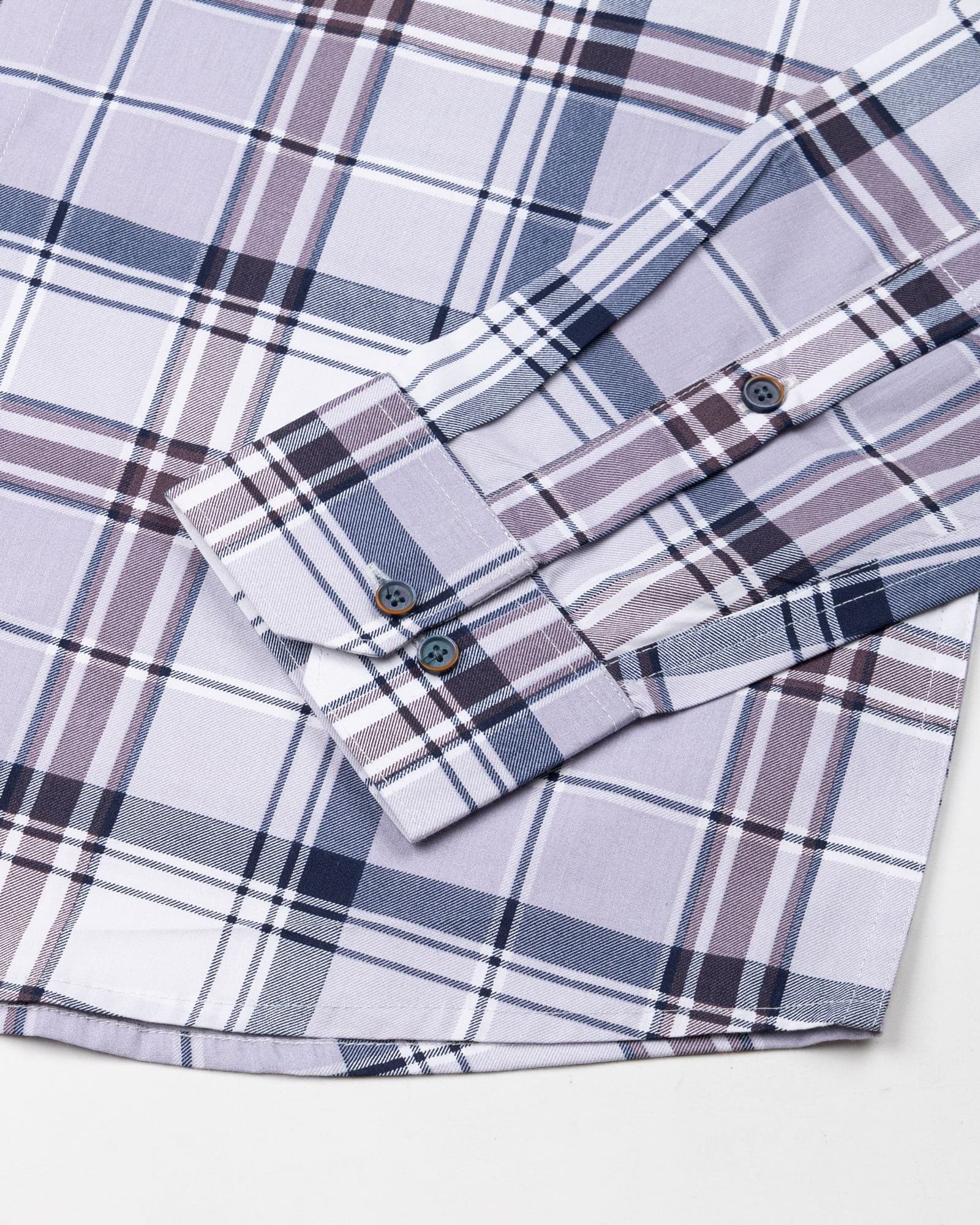 Gogh Purple Check Cotton Shirt