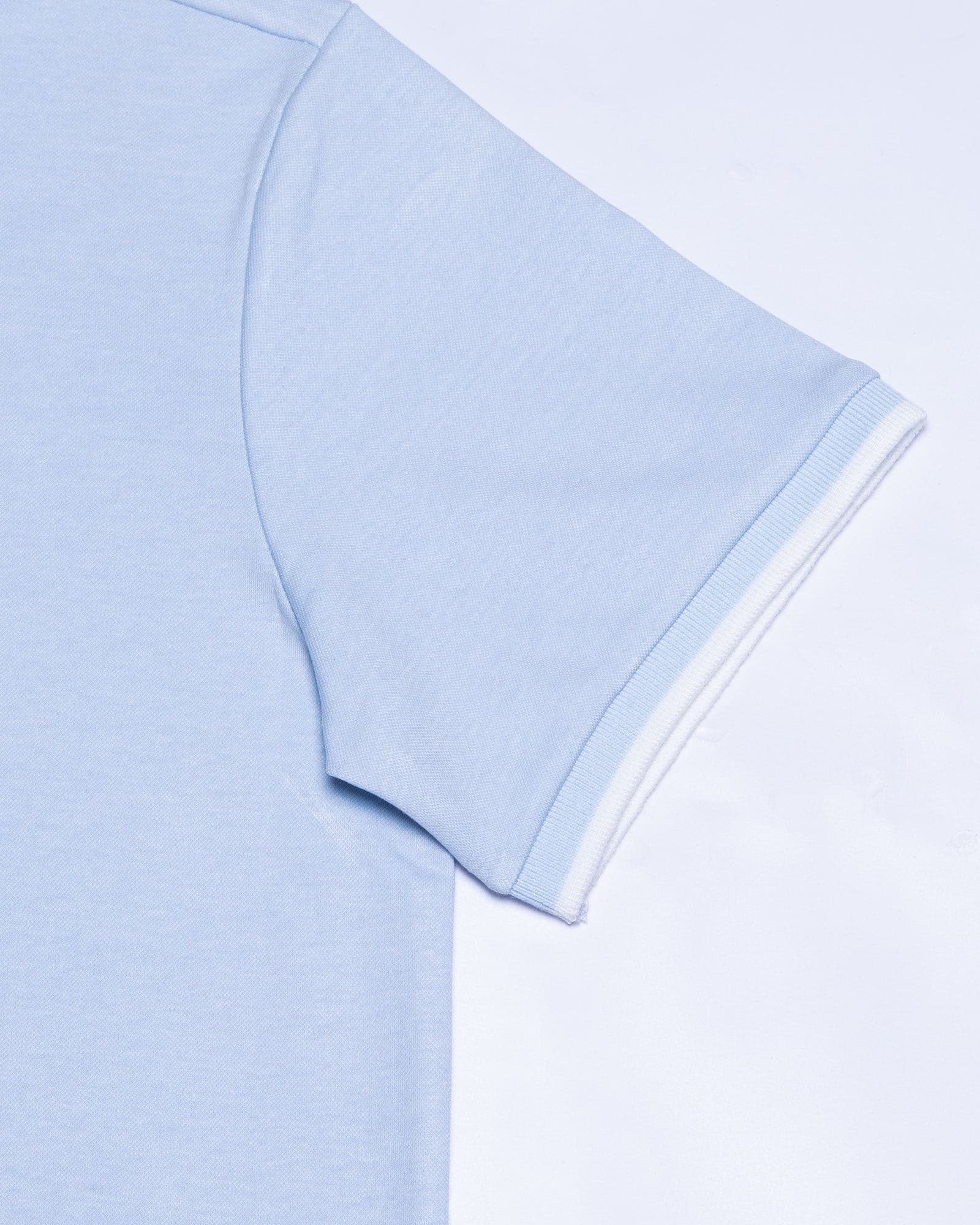 Kord Sky Blue Cotton Polo T-Shirt