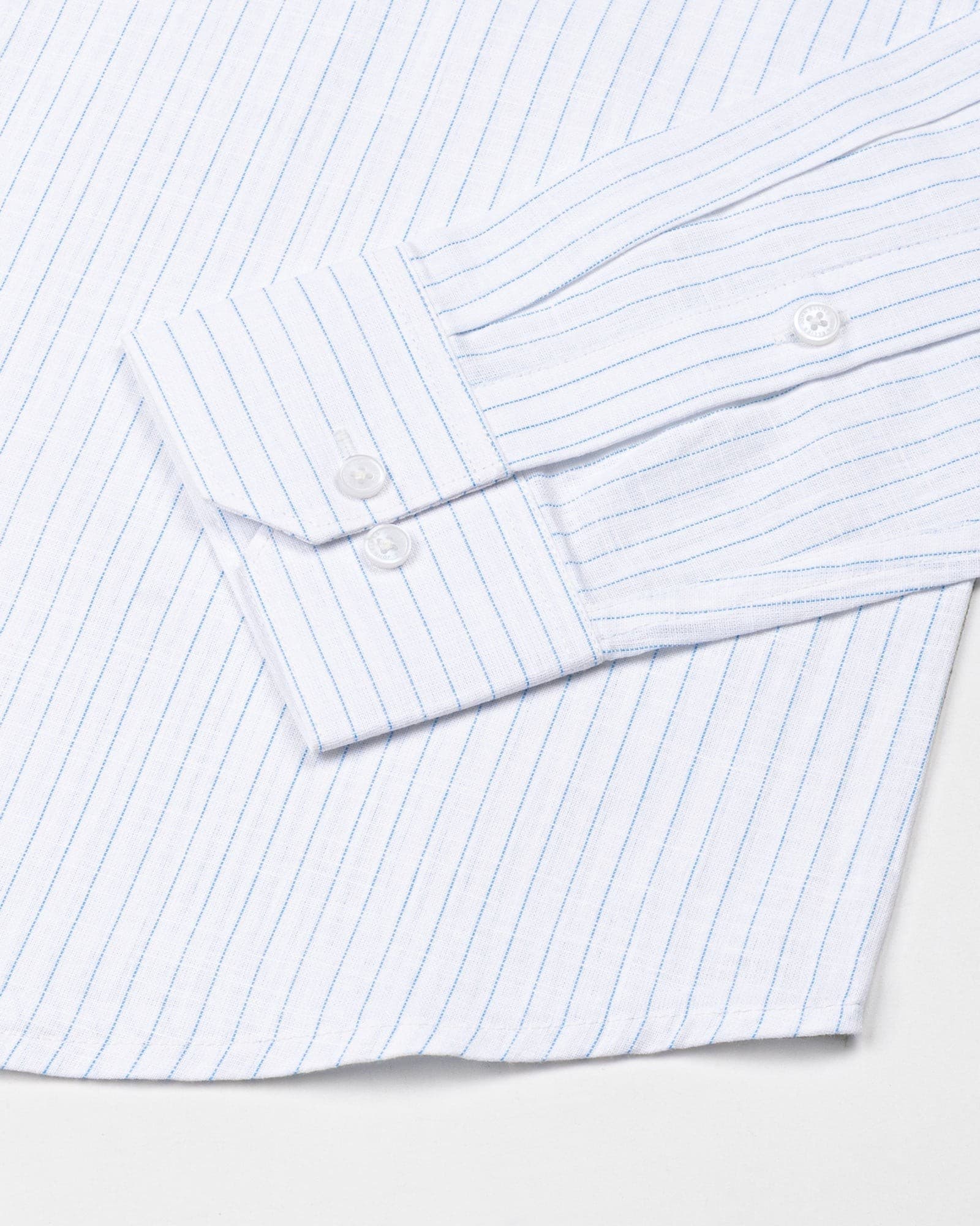 Solak Sky Blue Stripe Linen Shirt