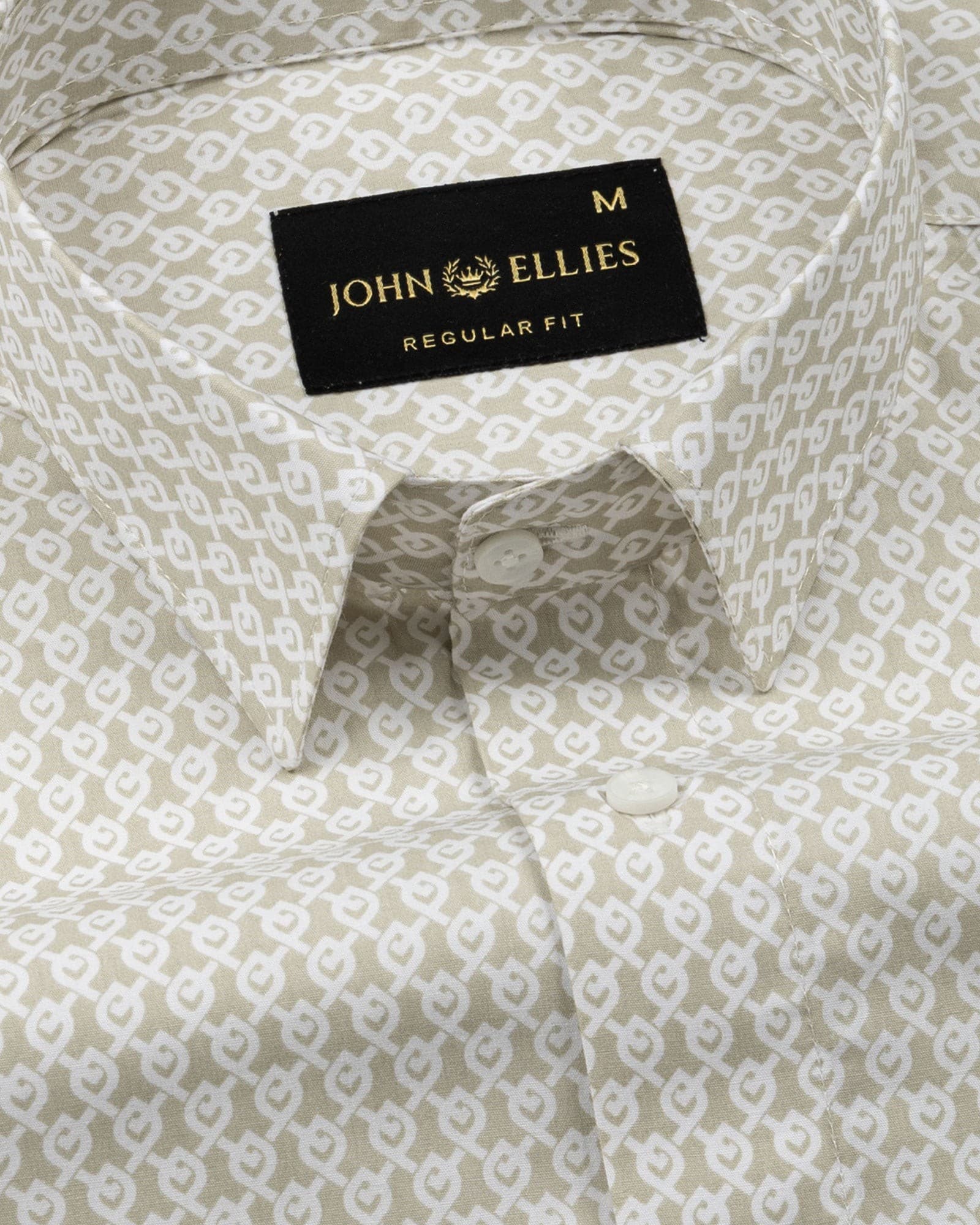 Alvin Olive Cotton Printed Shirt