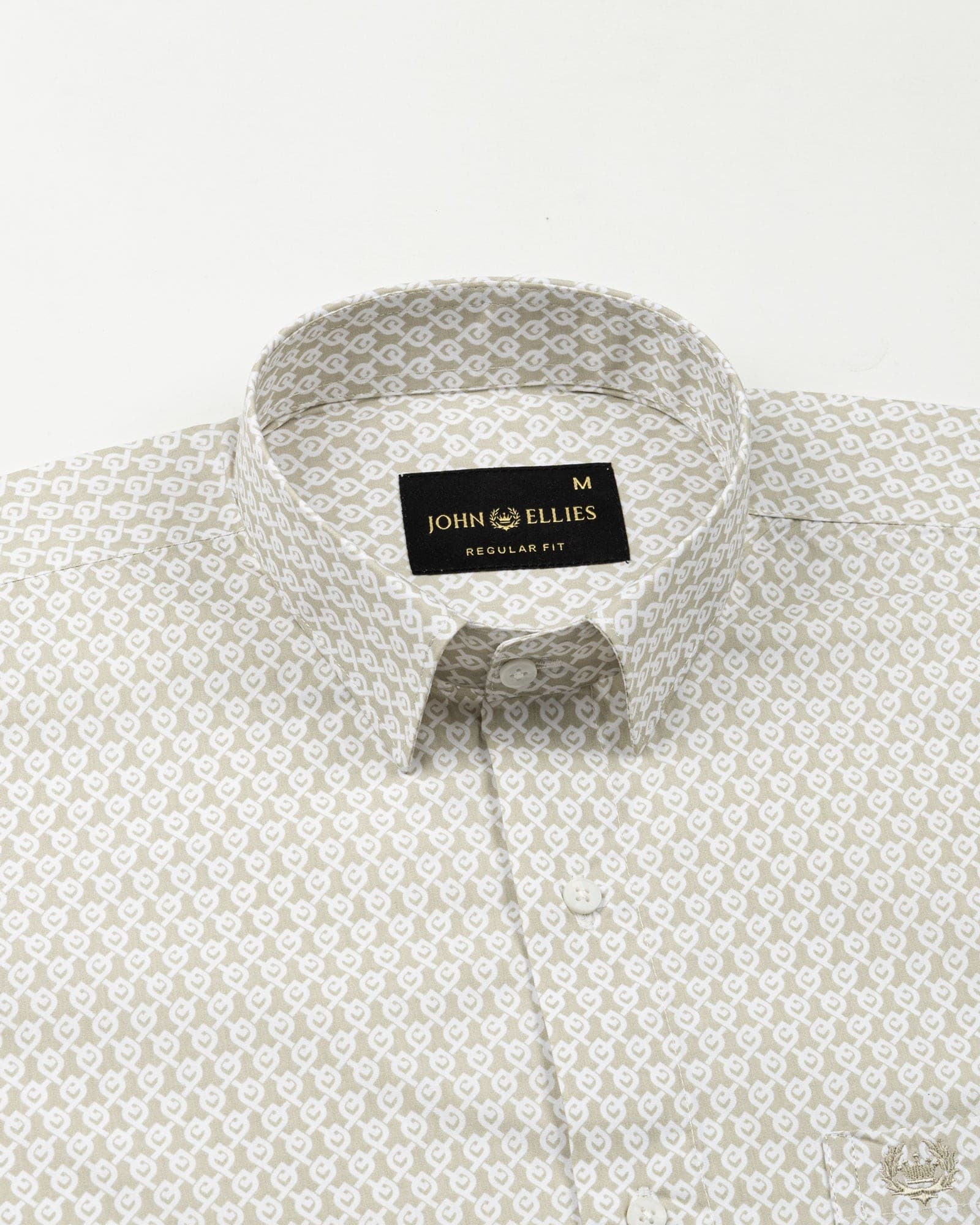 Alvin Olive Cotton Printed Shirt