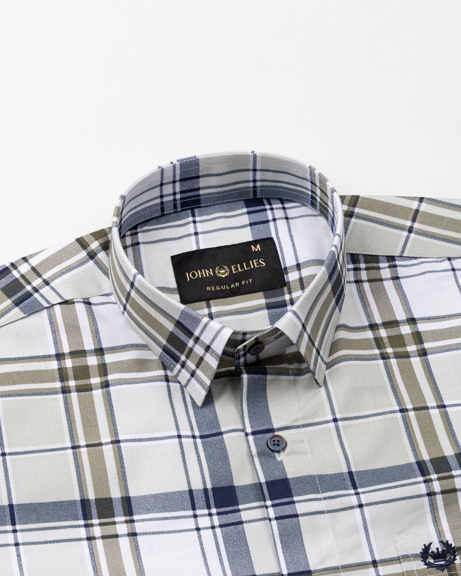 Gogh Olive Check Cotton Shirt