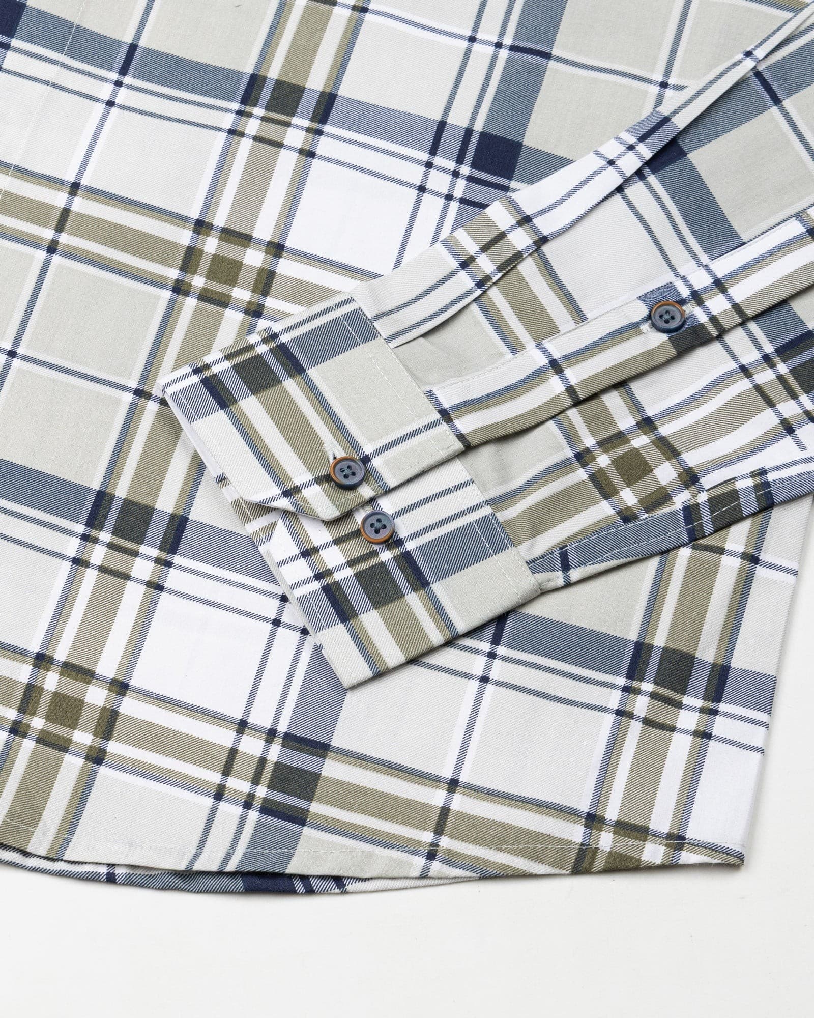 Gogh Olive Check Cotton Shirt