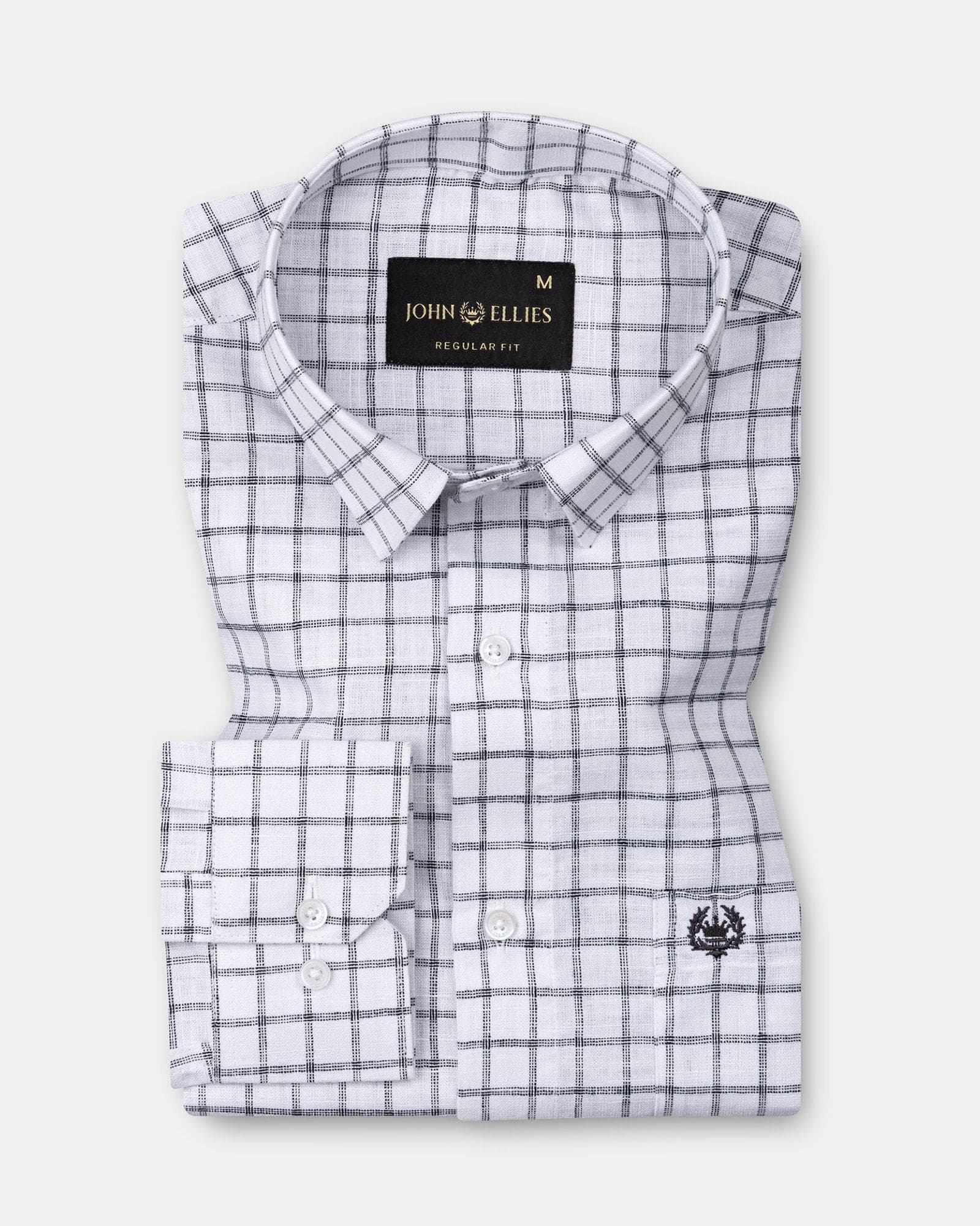 Miles Black Check Linen Shirt