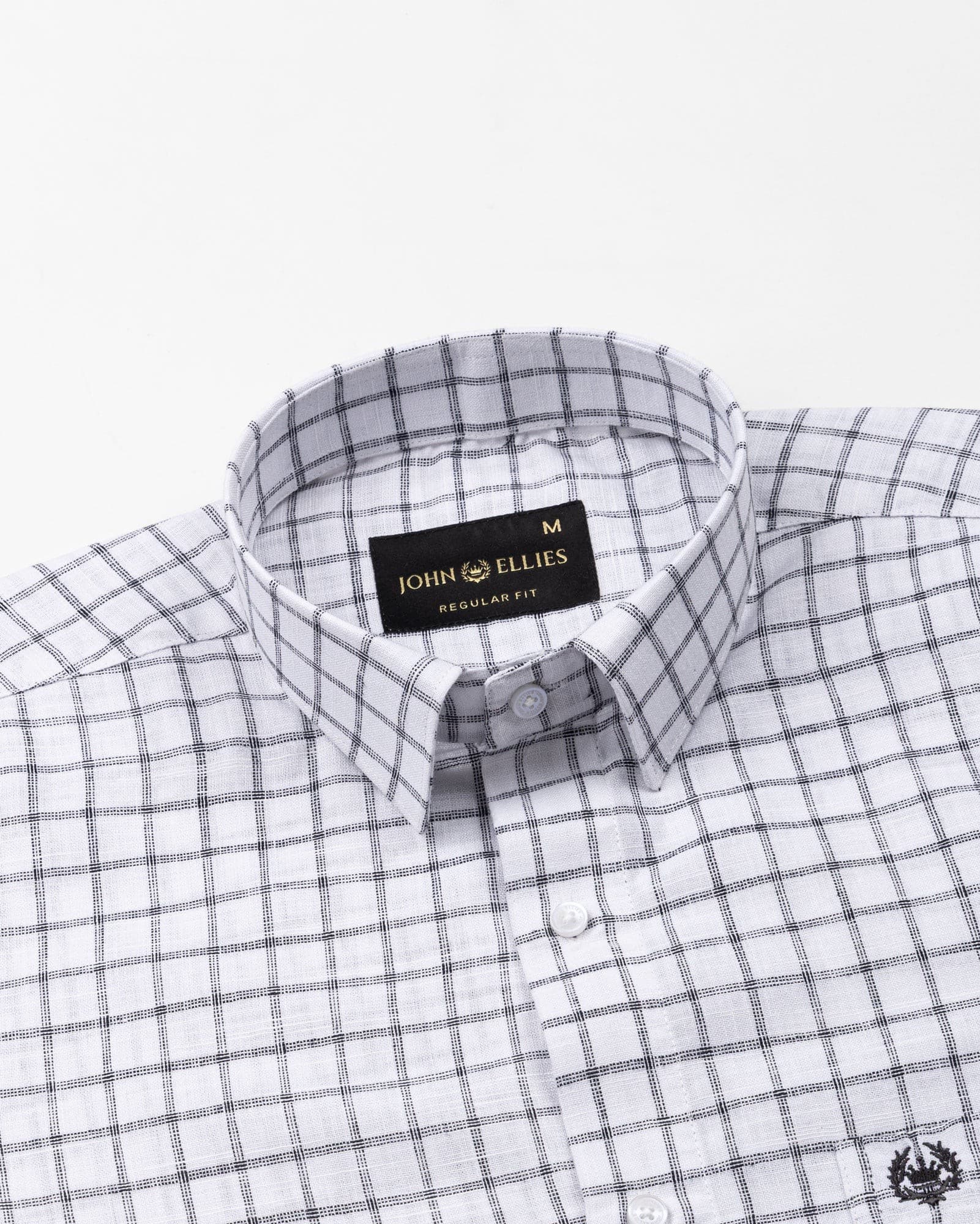 Miles Black Check Linen Shirt