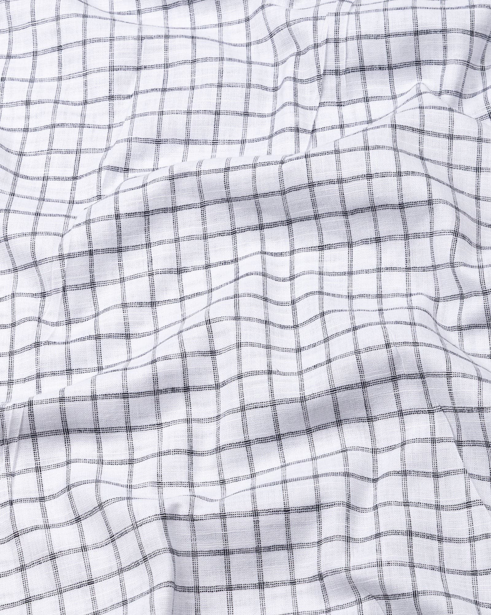 Miles Black Check Linen Shirt