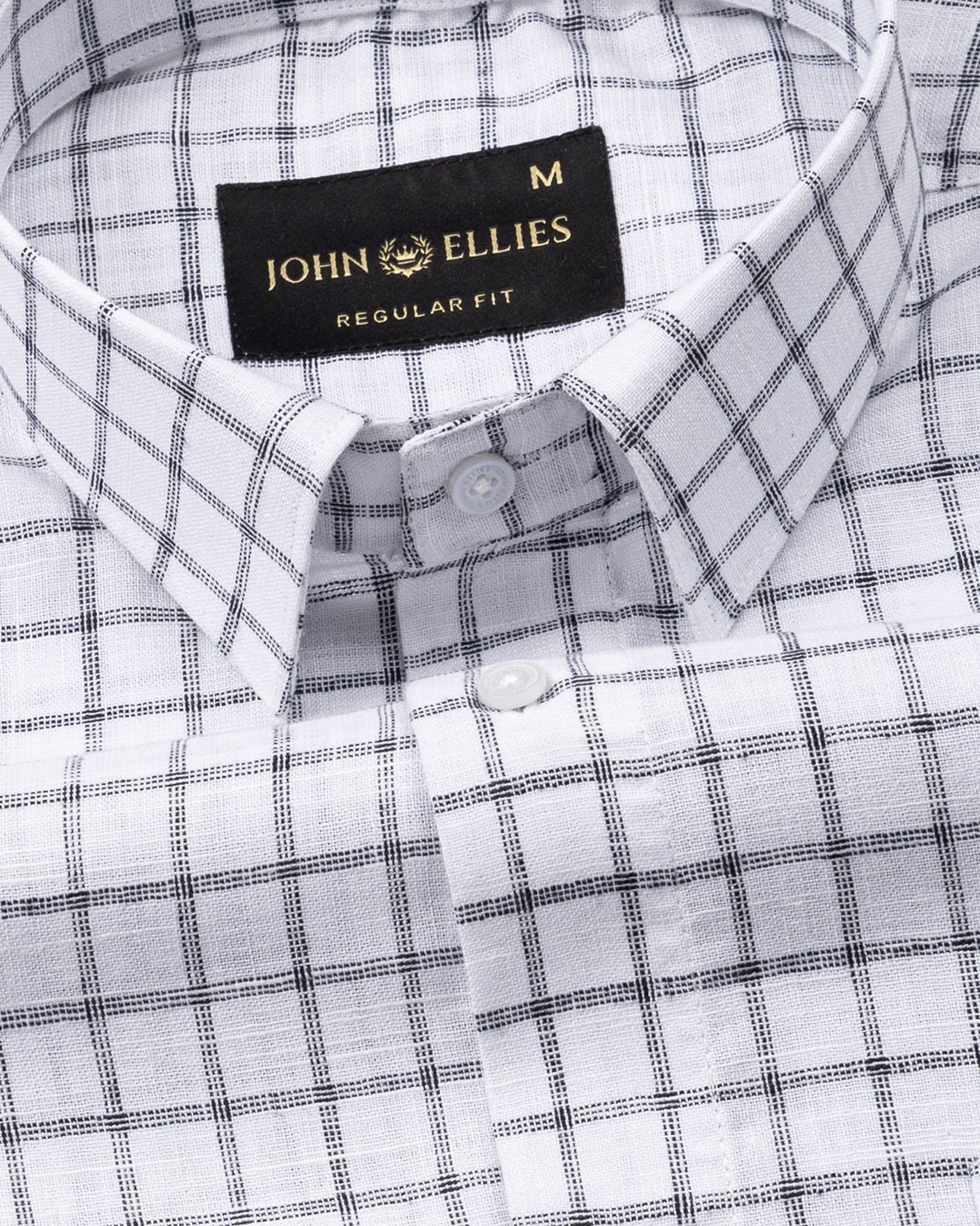 Miles Black Check Linen Shirt