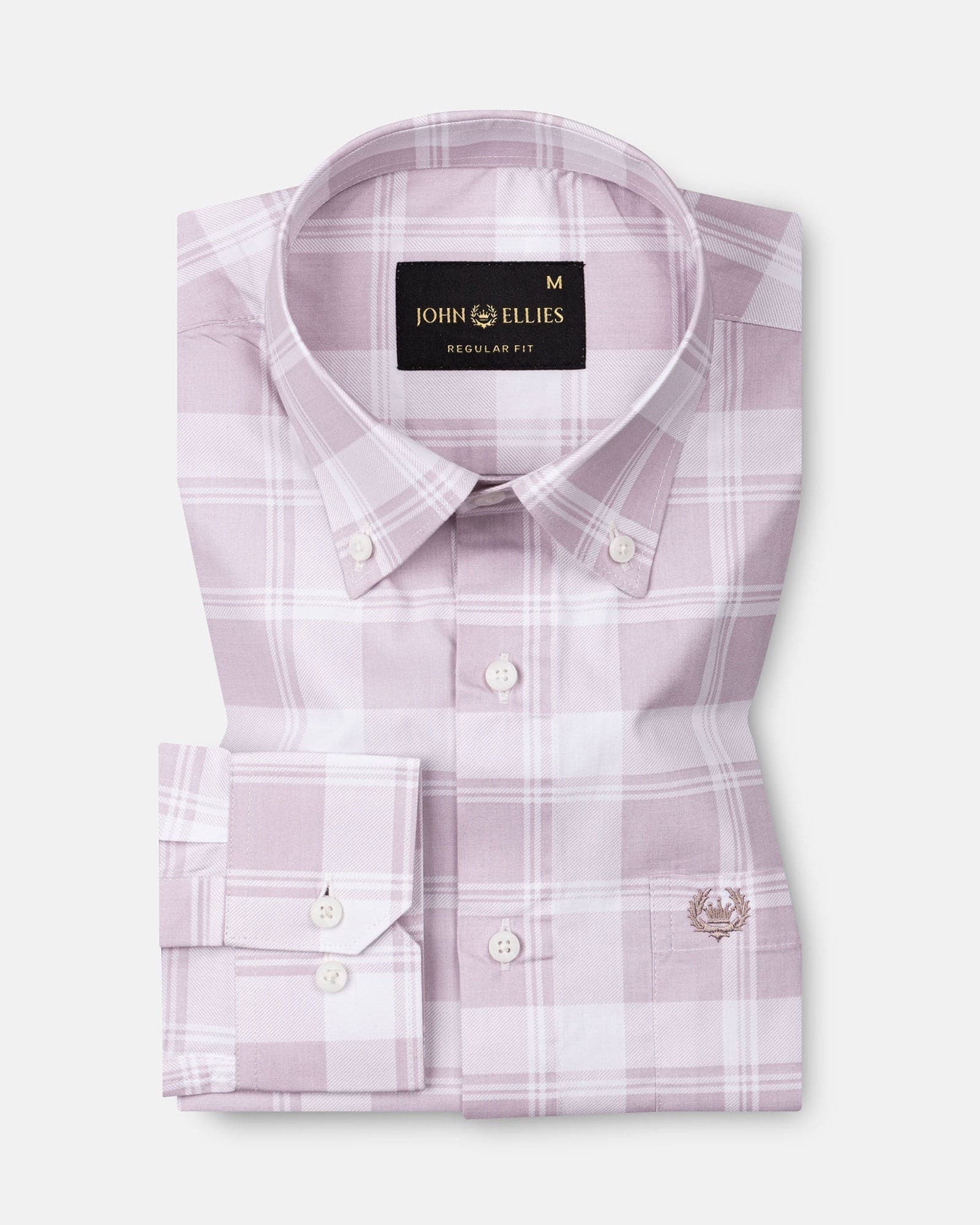 Gogh Pink Check Button Down Cotton Shirt
