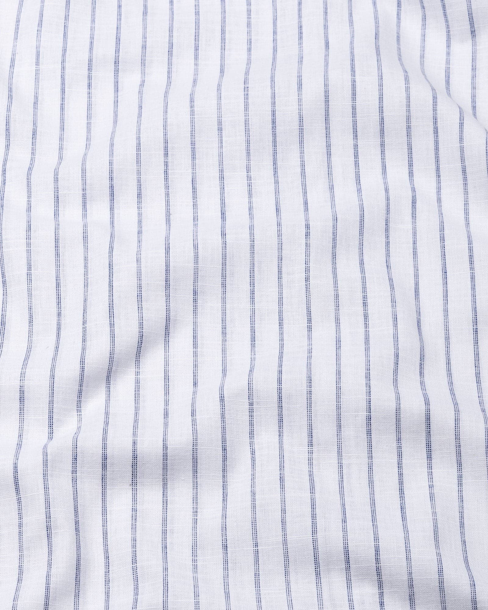 Miles Navy Blue Stripe Linen Shirt