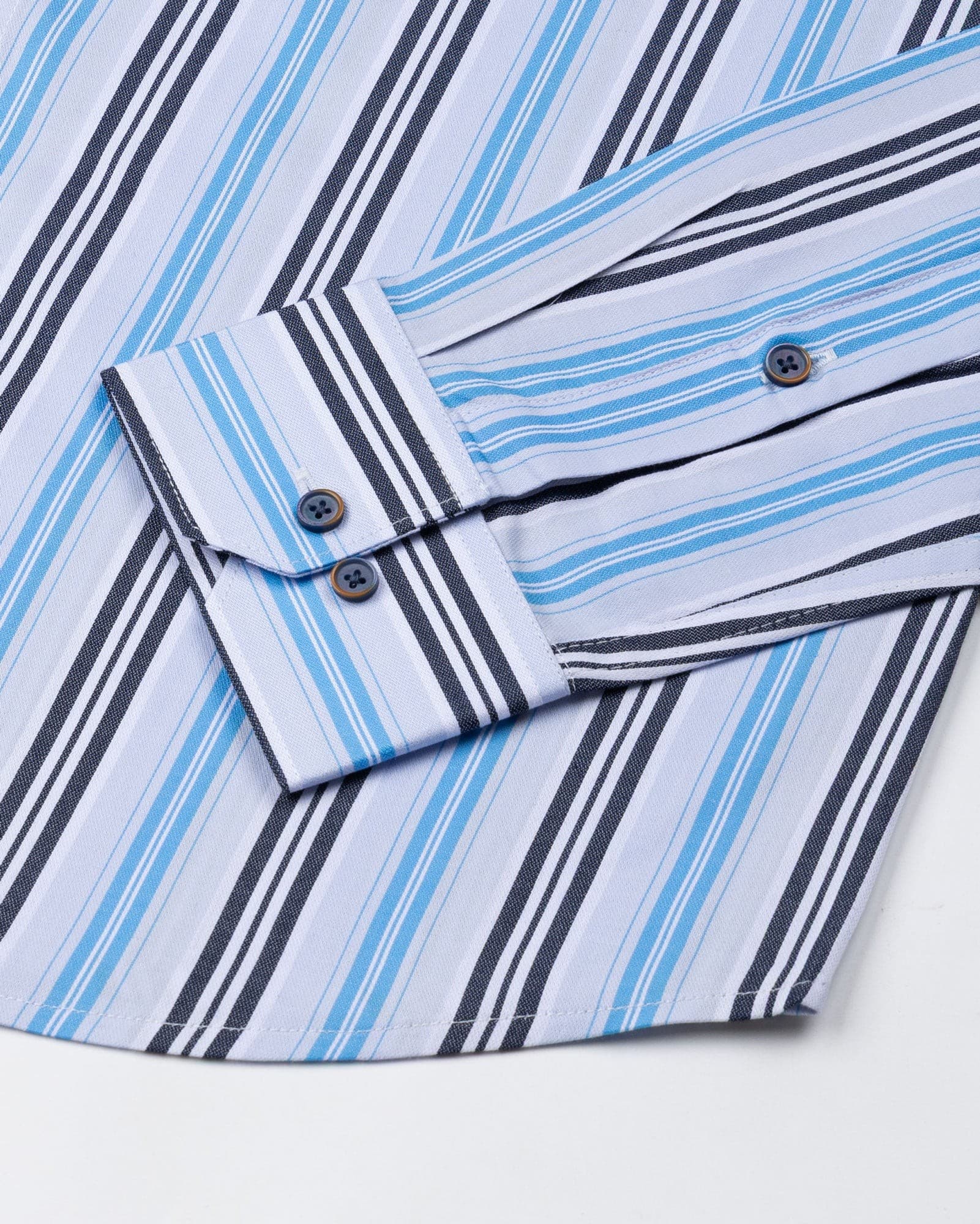 Halerk Sky Blue Stripes Premium Cotton Shirt
