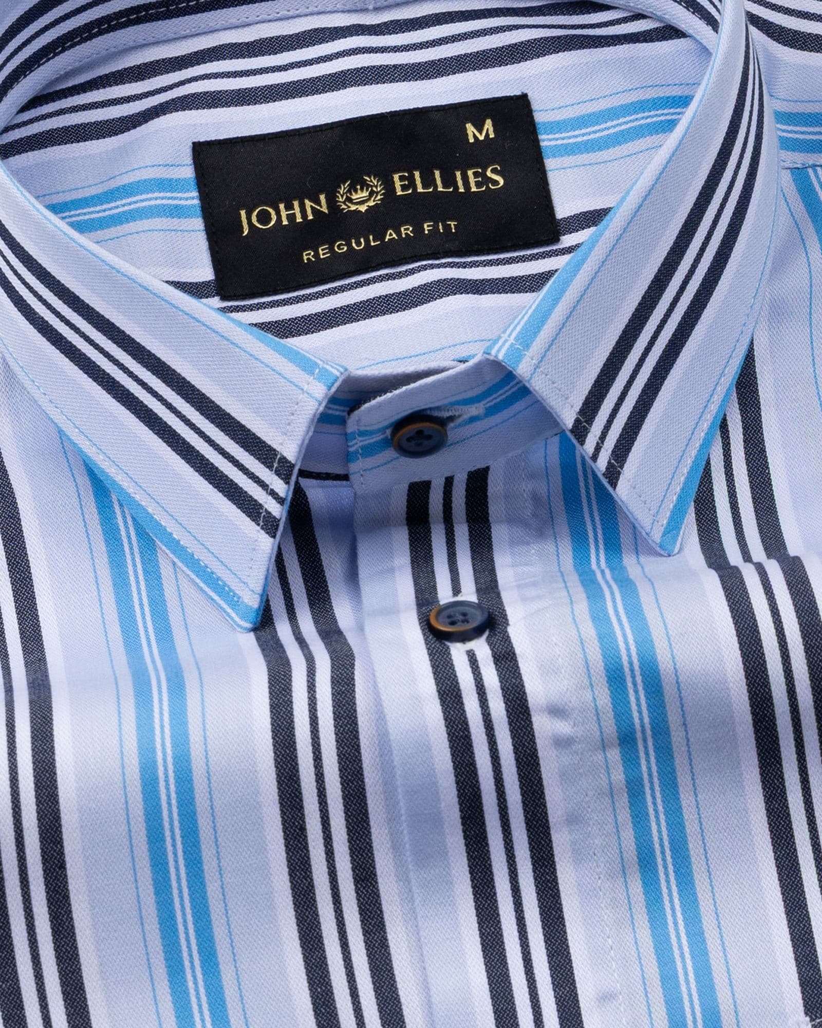 Halerk Sky Blue Stripes Premium Cotton Shirt