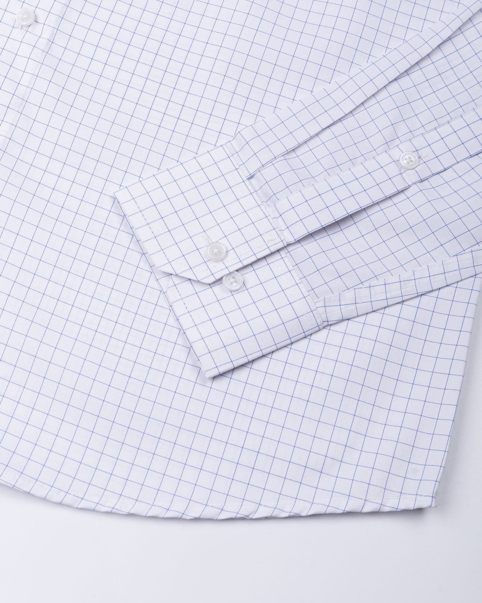 Regals Blue Check Cutaway Cotton Shirt