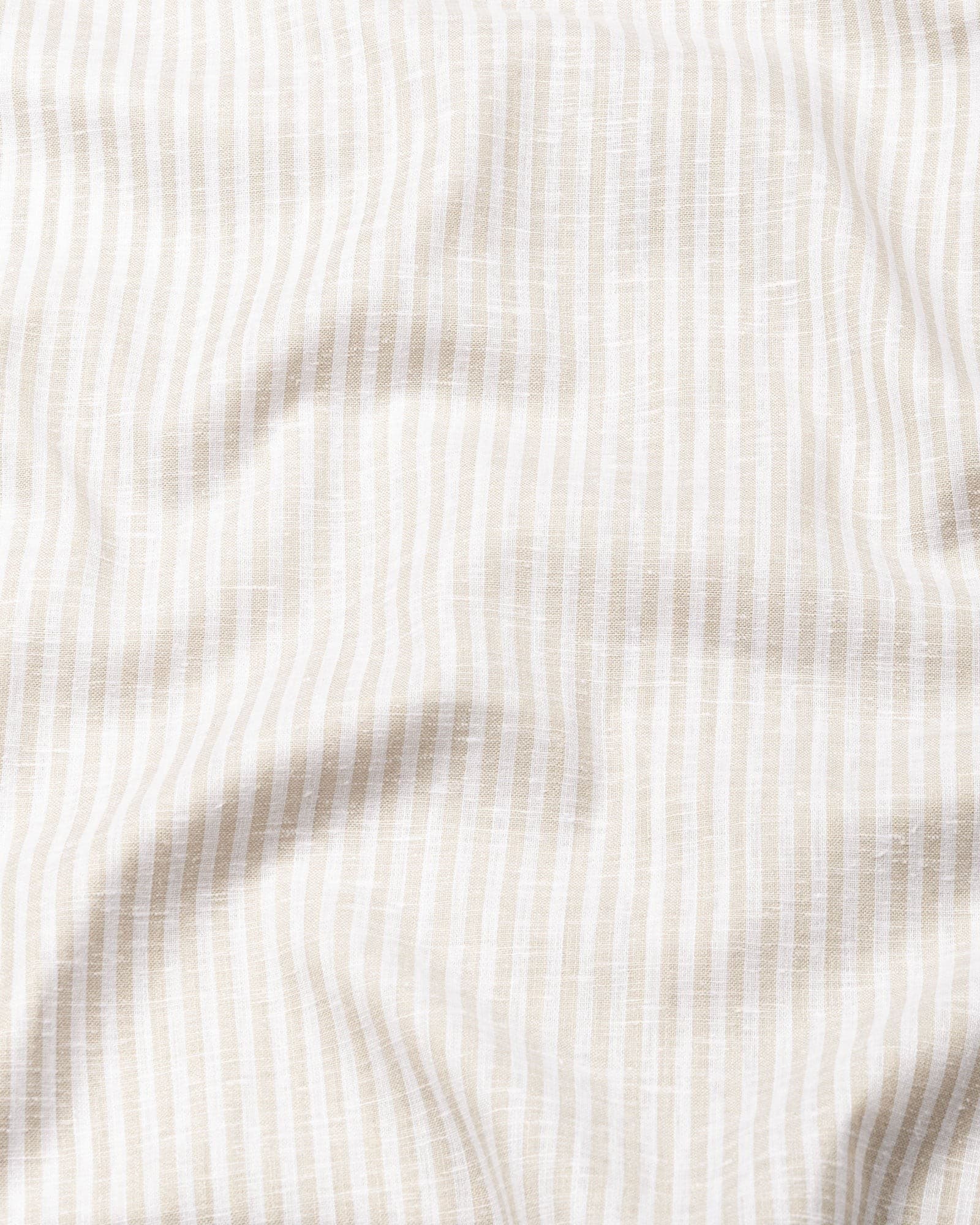 Gion Cream Stripes Linen Shirt