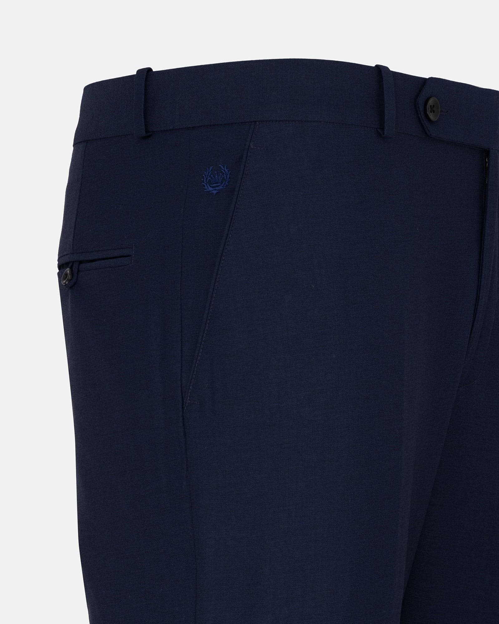 Reson Navy Blue Formal Cotton Pant