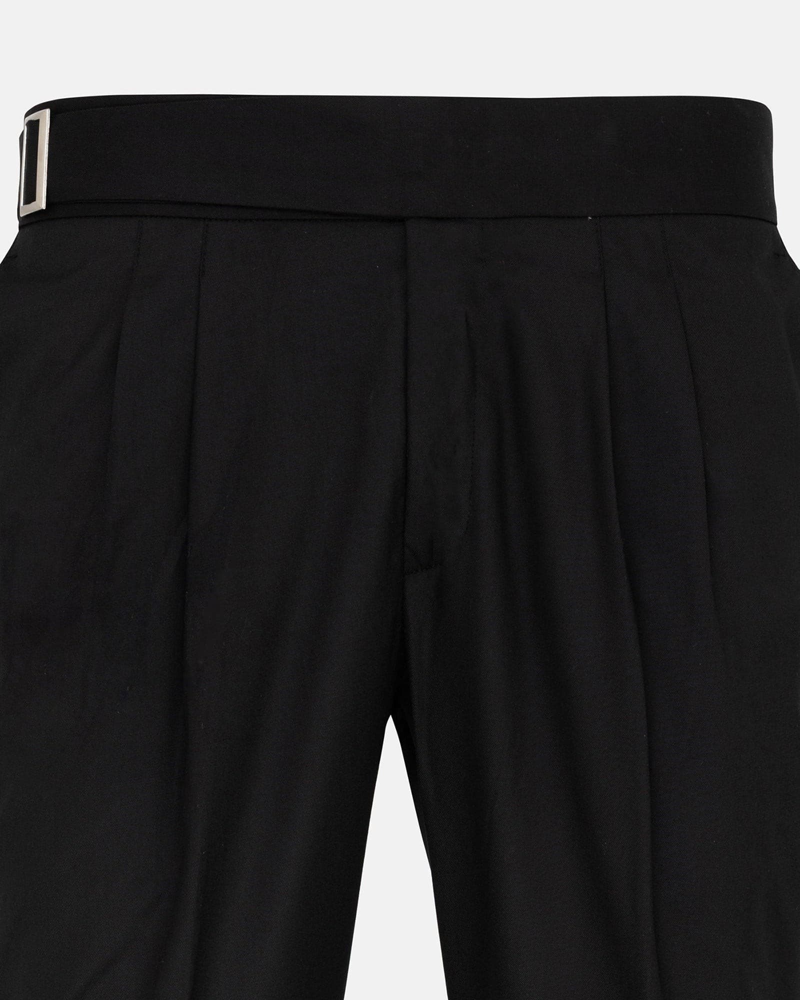 Iscen Black Formal Cotton Neapolitan Pant