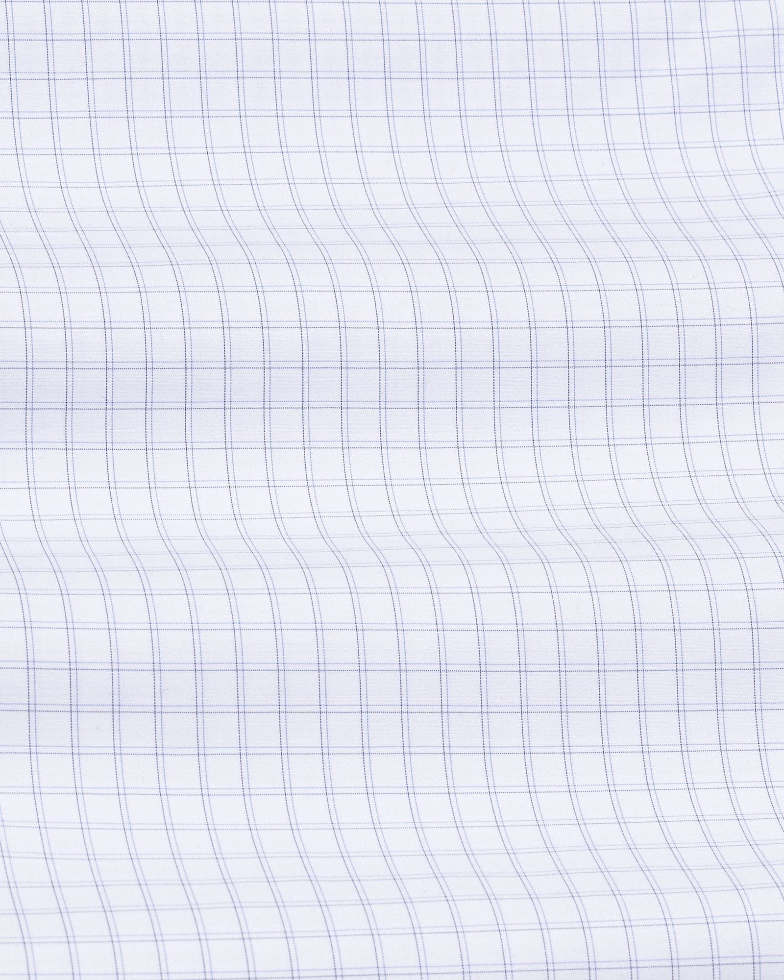 Helston Navy Blue Check Cotton Shirt